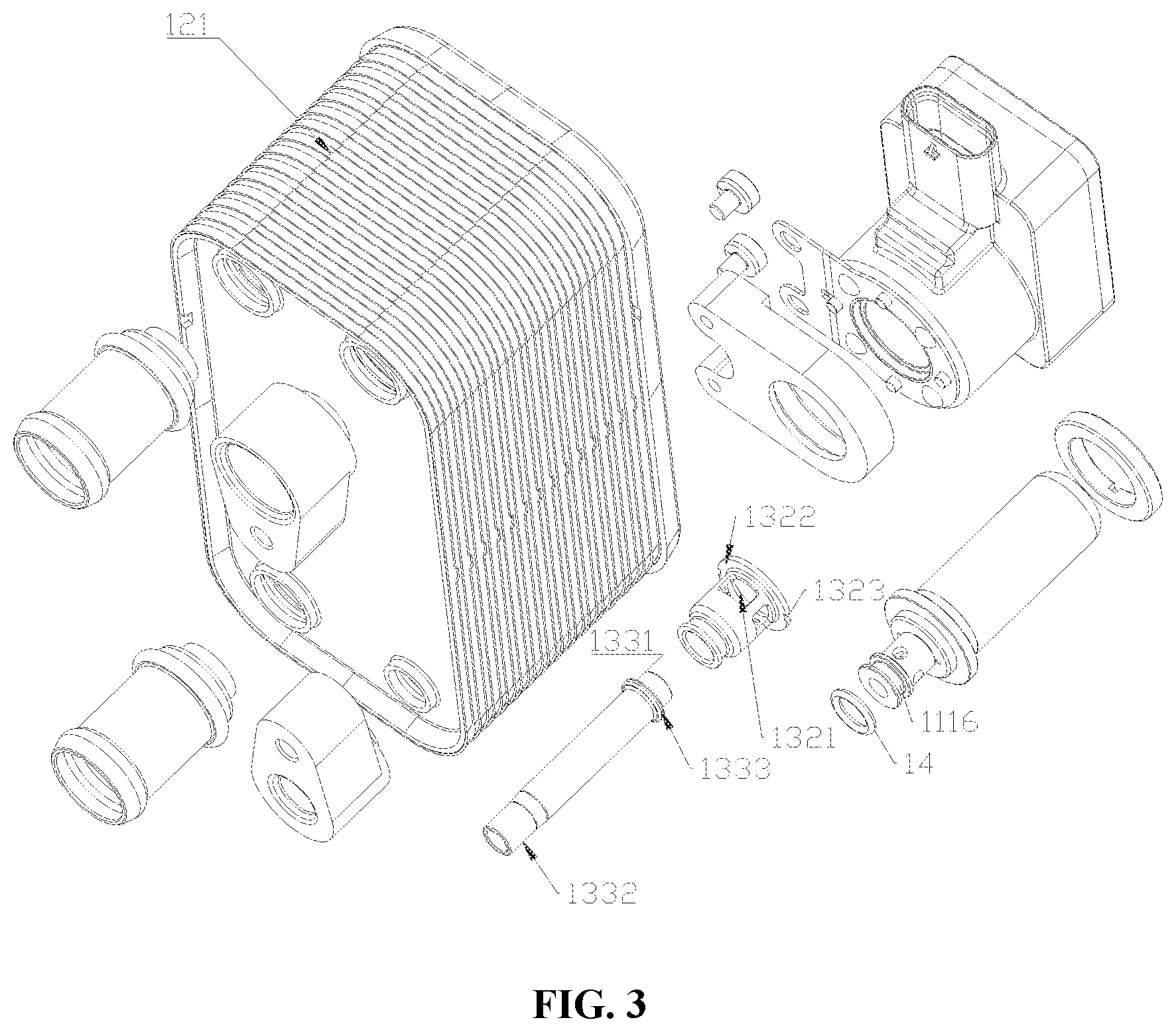 Patent US12366417 Figure 3 – Heat exchange device