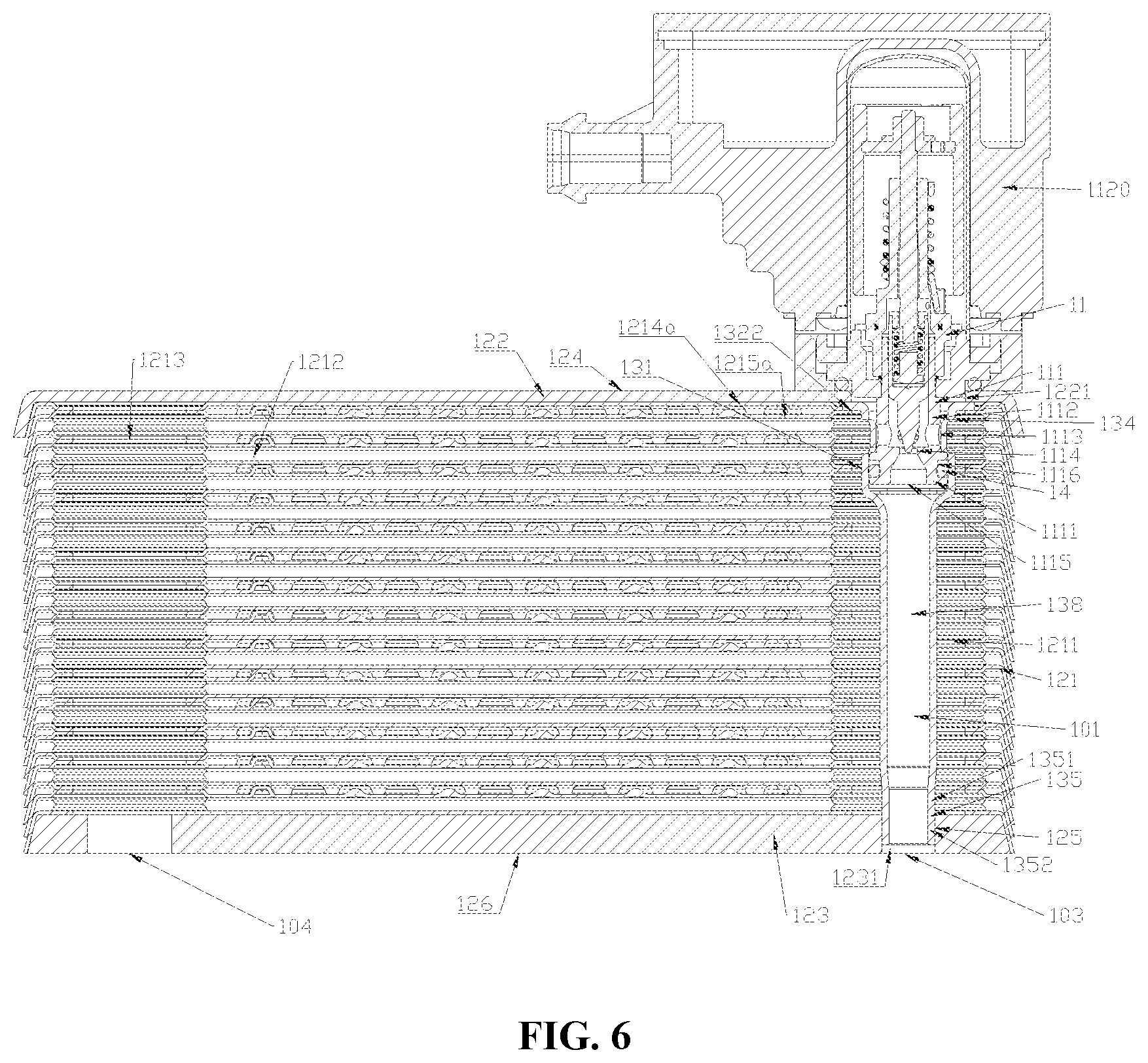 Patent US12366417 Figure 6 – Heat exchange device