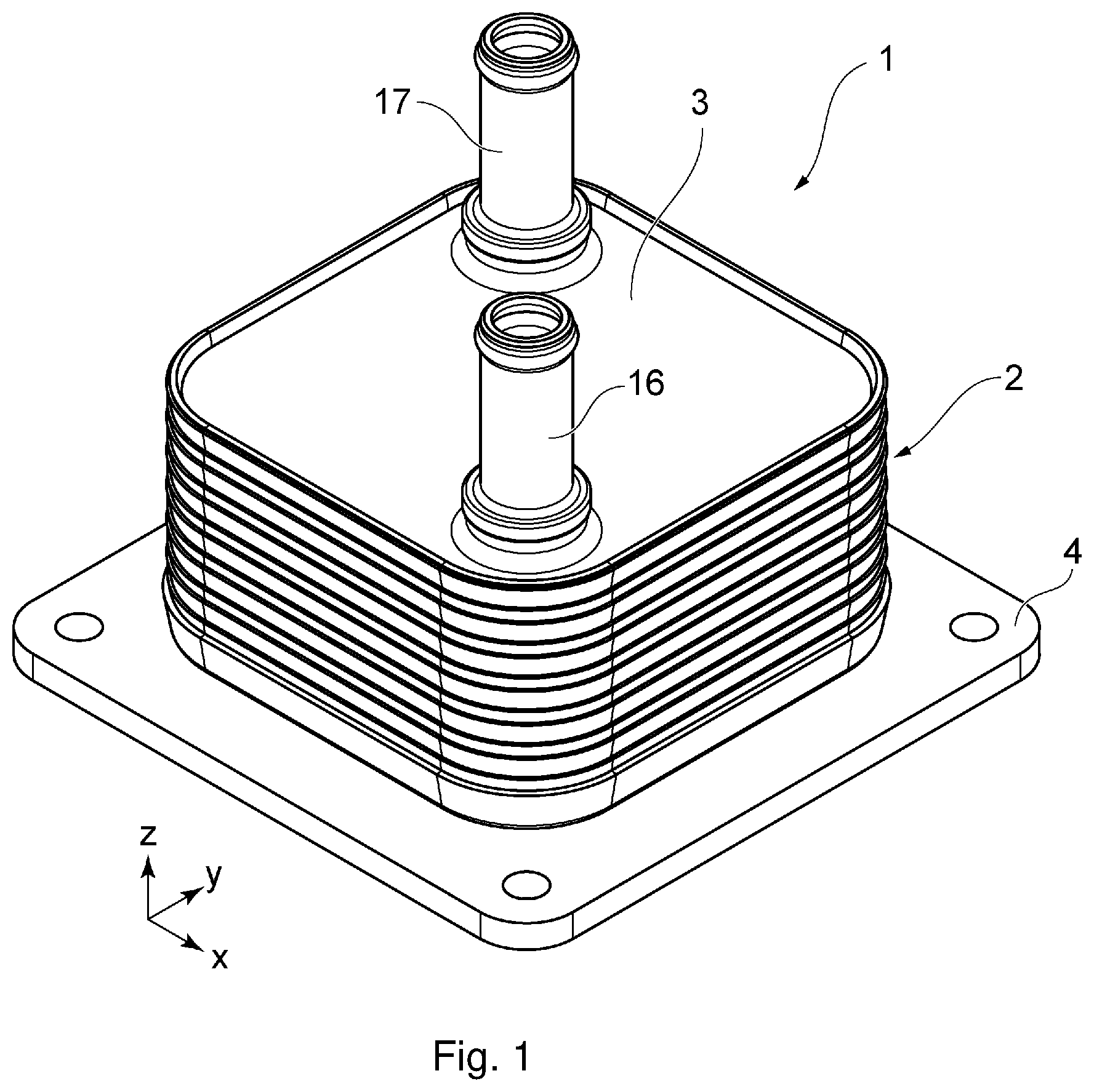 Patent US12366418 Figure 1 – Heat exchanger