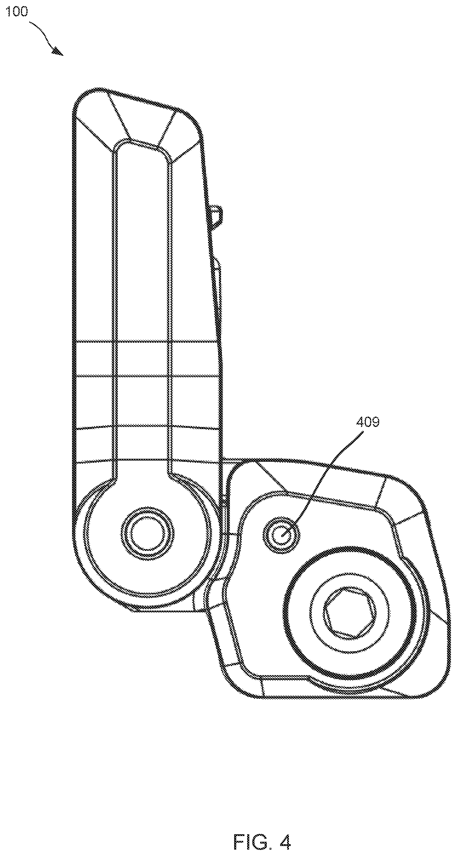 Patent US12366429 Figure 4 – Back-up sights with compact aperture, centering sight post, and miniaturized windage detent mechanism