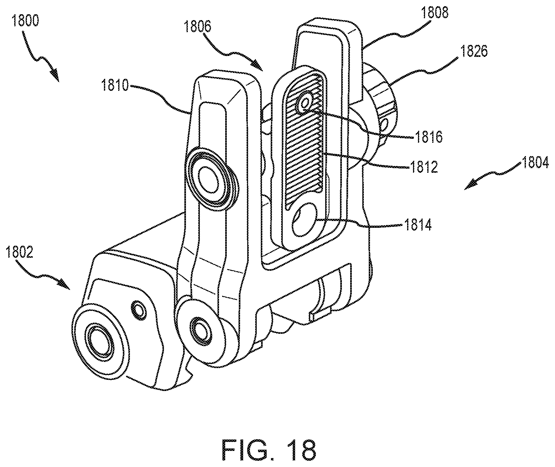 Patent US12366429 Figure 18 – Back-up sights with compact aperture, centering sight post, and miniaturized windage detent mechanism