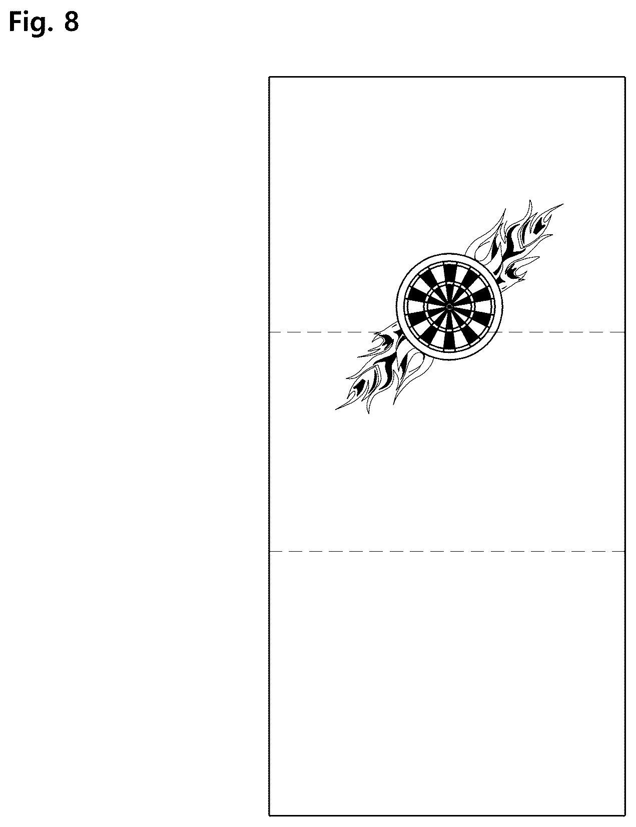 Patent US12366435 Figure 8 – Dart game apparatus and dart game system comprising illumination unit