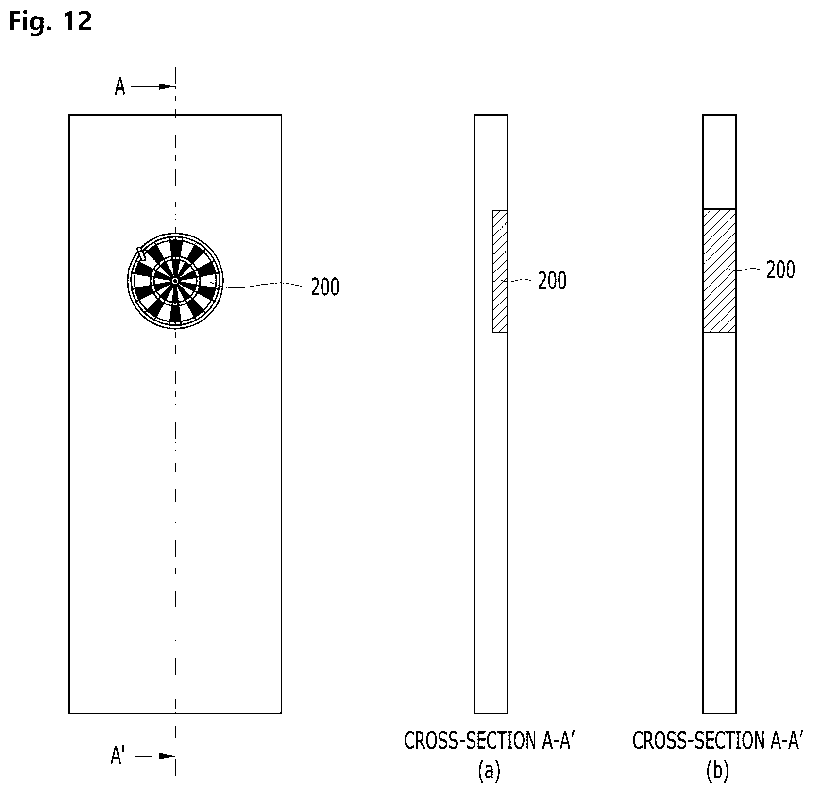 Patent US12366435 Figure 12 – Dart game apparatus and dart game system comprising illumination unit