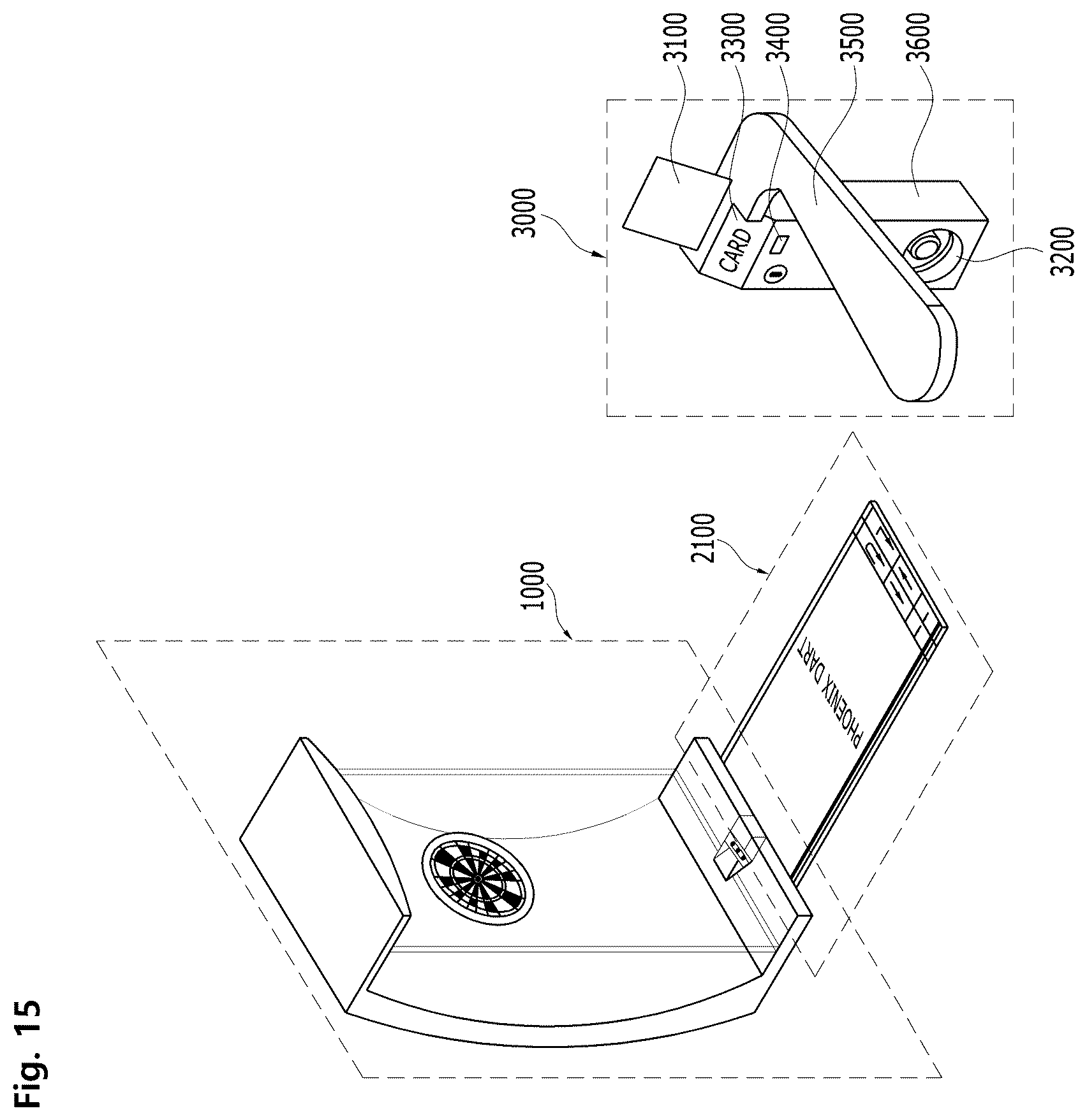 Patent US12366435 Figure 15 – Dart game apparatus and dart game system comprising illumination unit