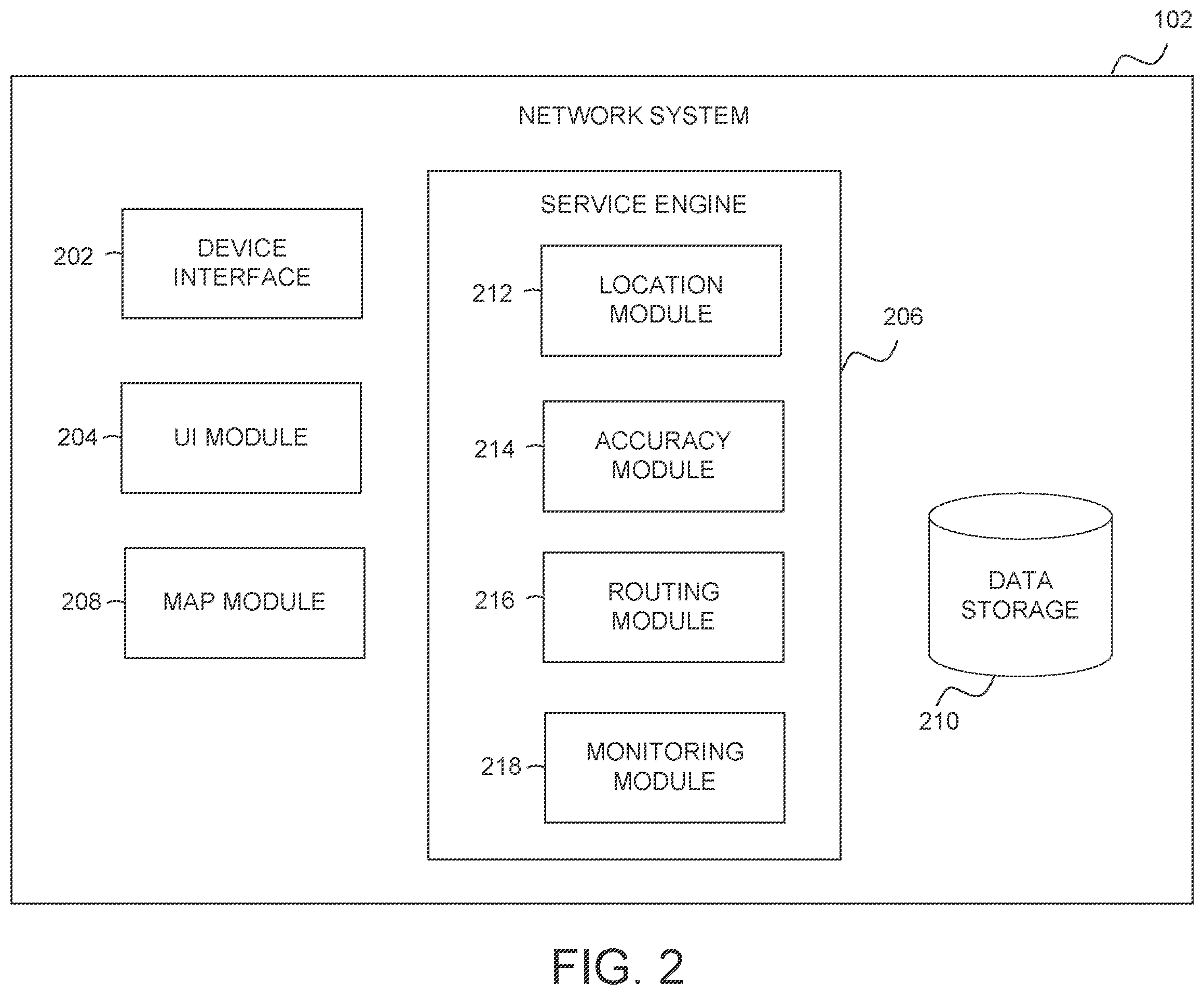 Patent US12366457 Figure 2 – Point of interest based pickup coordination system