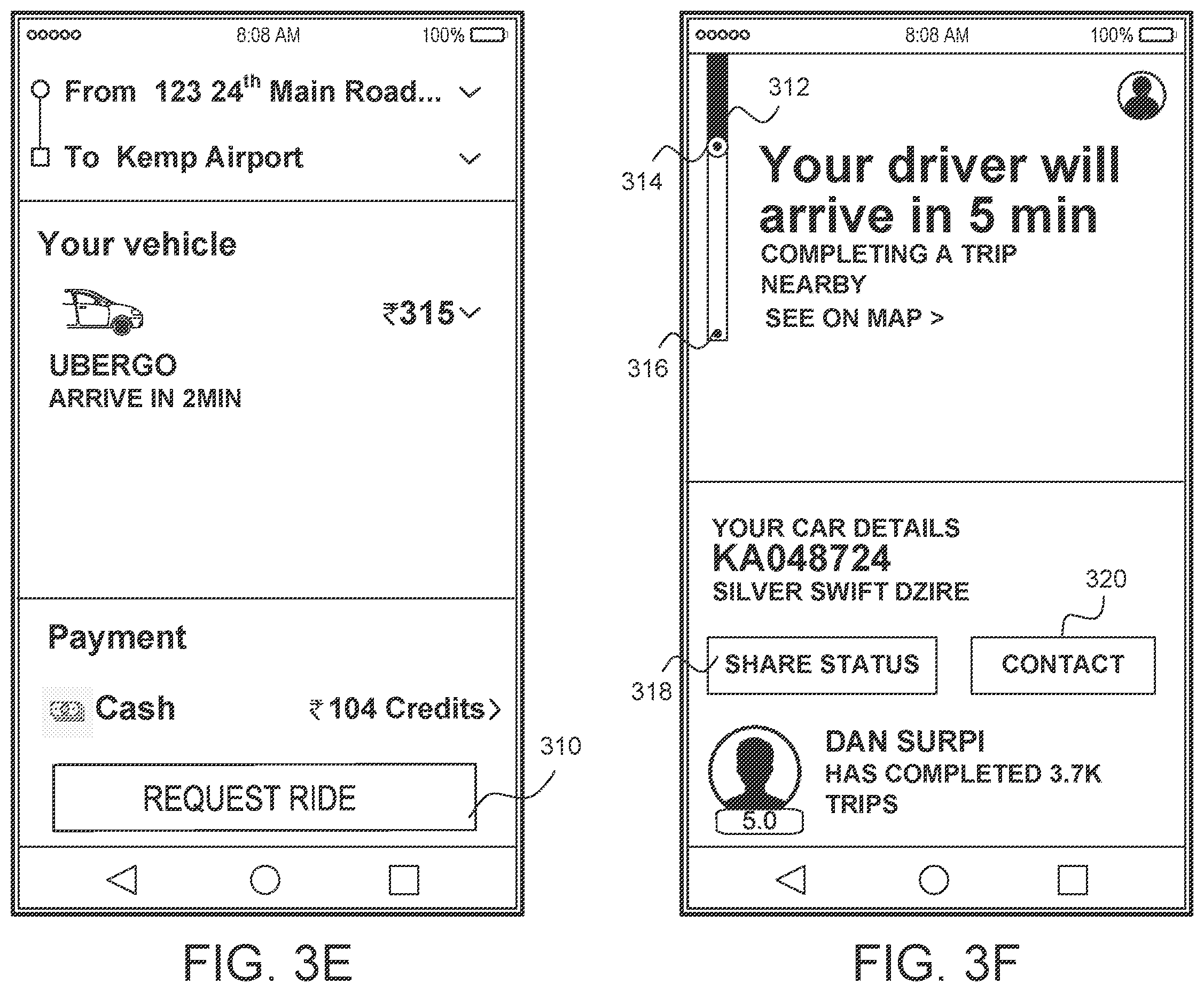 Patent US12366457 Figure 5 – Point of interest based pickup coordination system