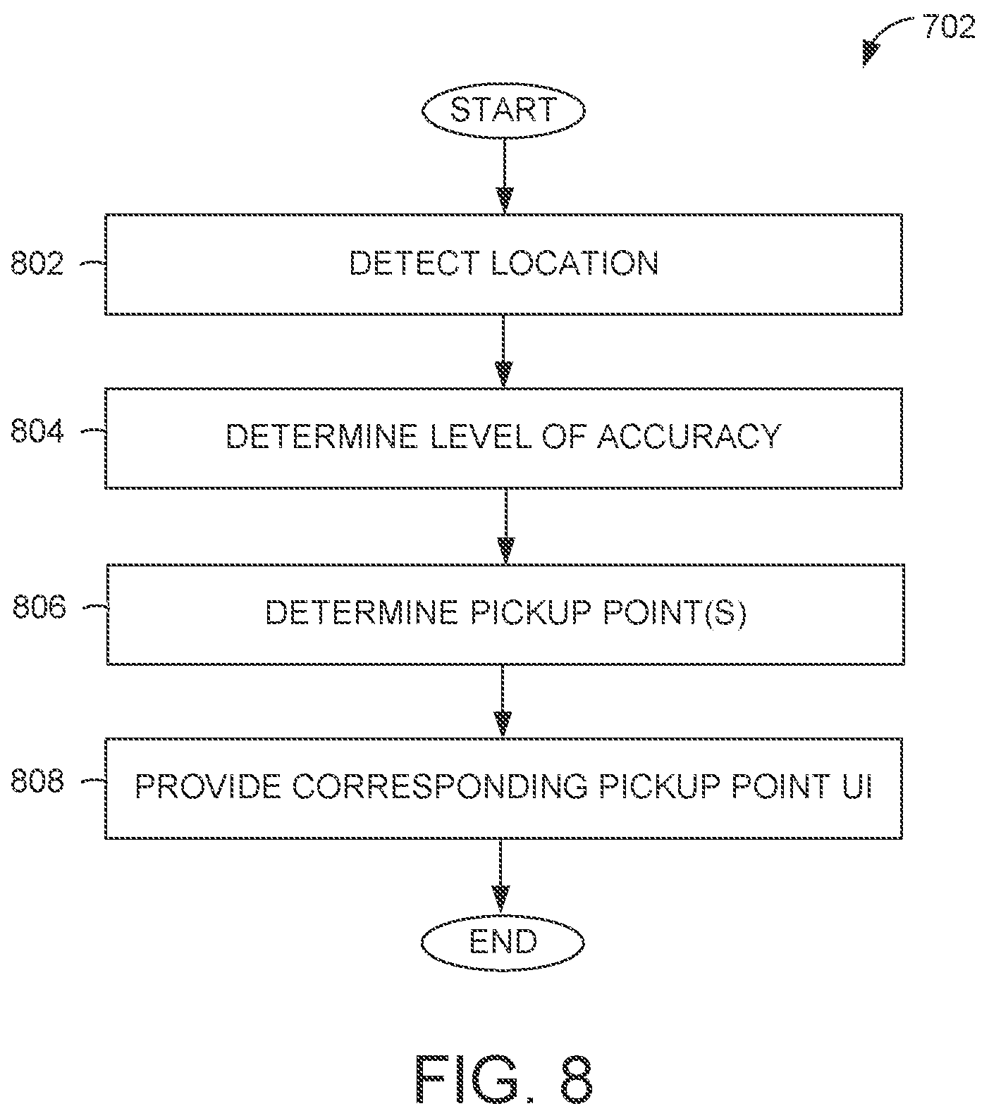 Patent US12366457 Figure 15 – Point of interest based pickup coordination system