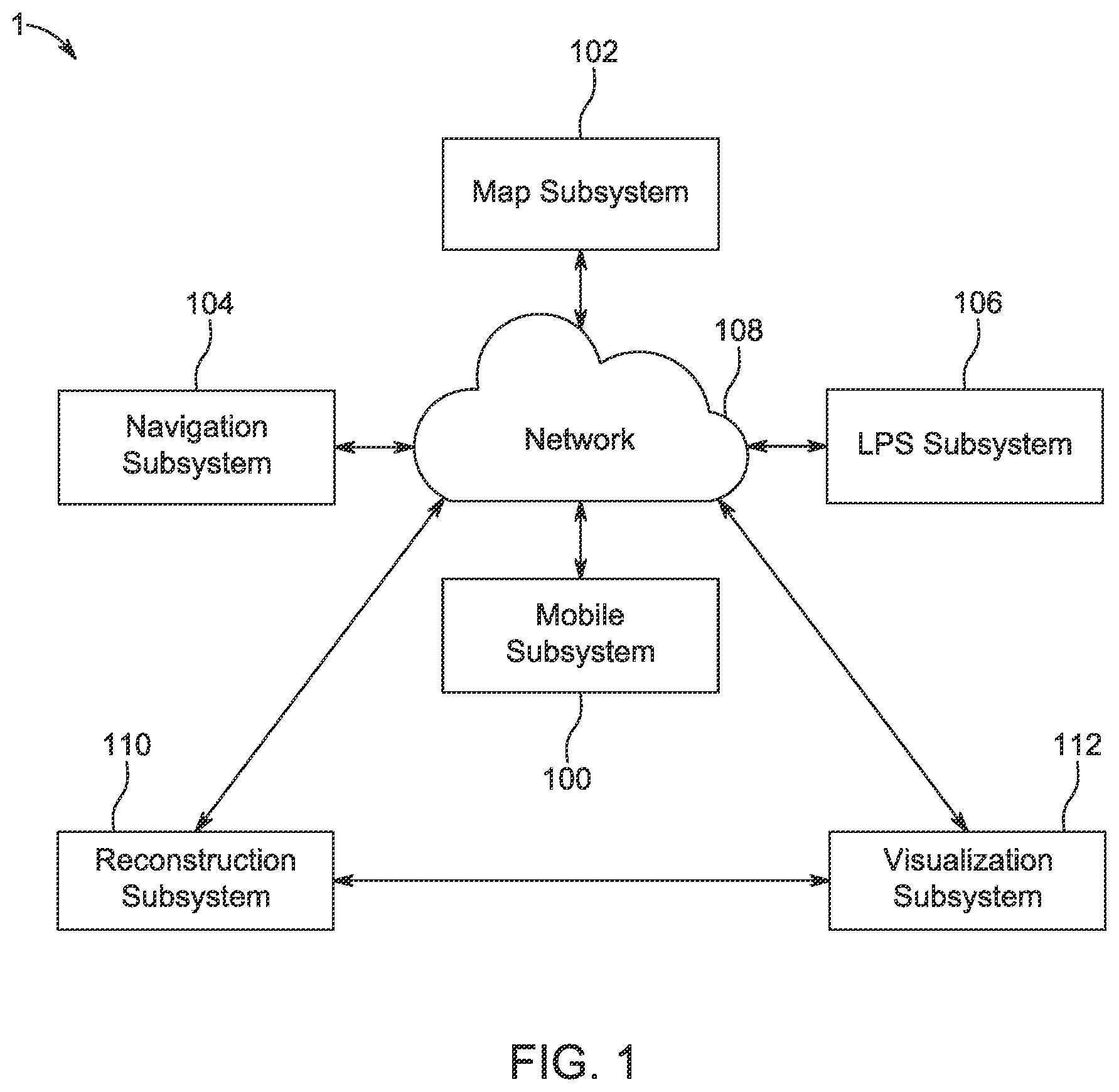 Patent US12366459 — Localization processing service and observed scene reconstruction service — Figure 1