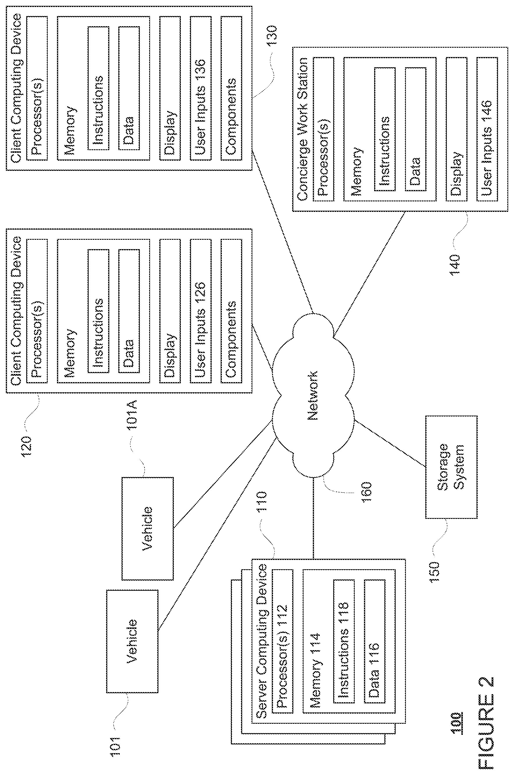 Patent US12366461 Figure 2 – Inconvenience for passenger pickups and drop offs for autonomous vehicles