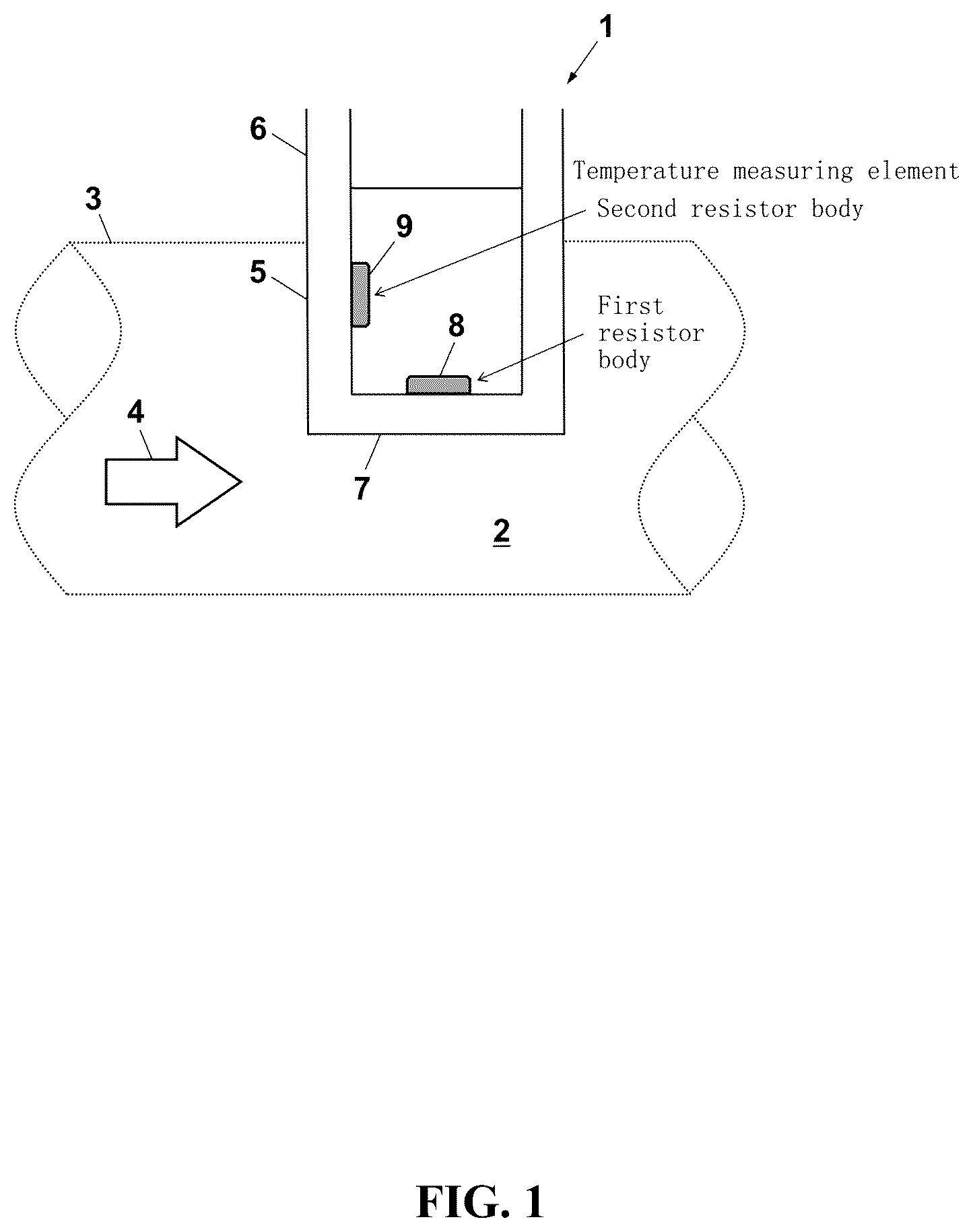 Patent US12366474 Figure 1 – Thermal type flowmeter