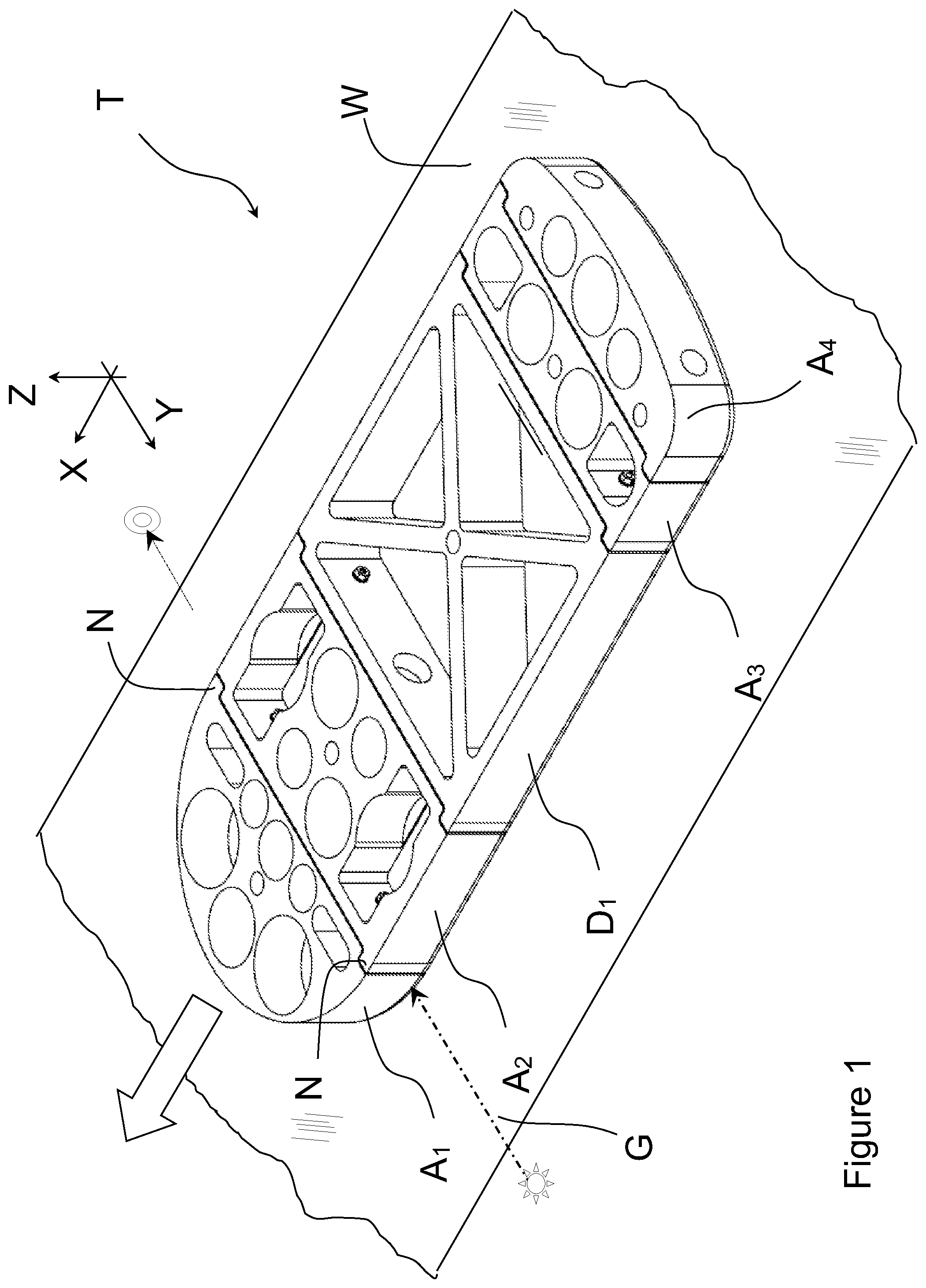 Patent US12366477 Figure 1 – Test body system