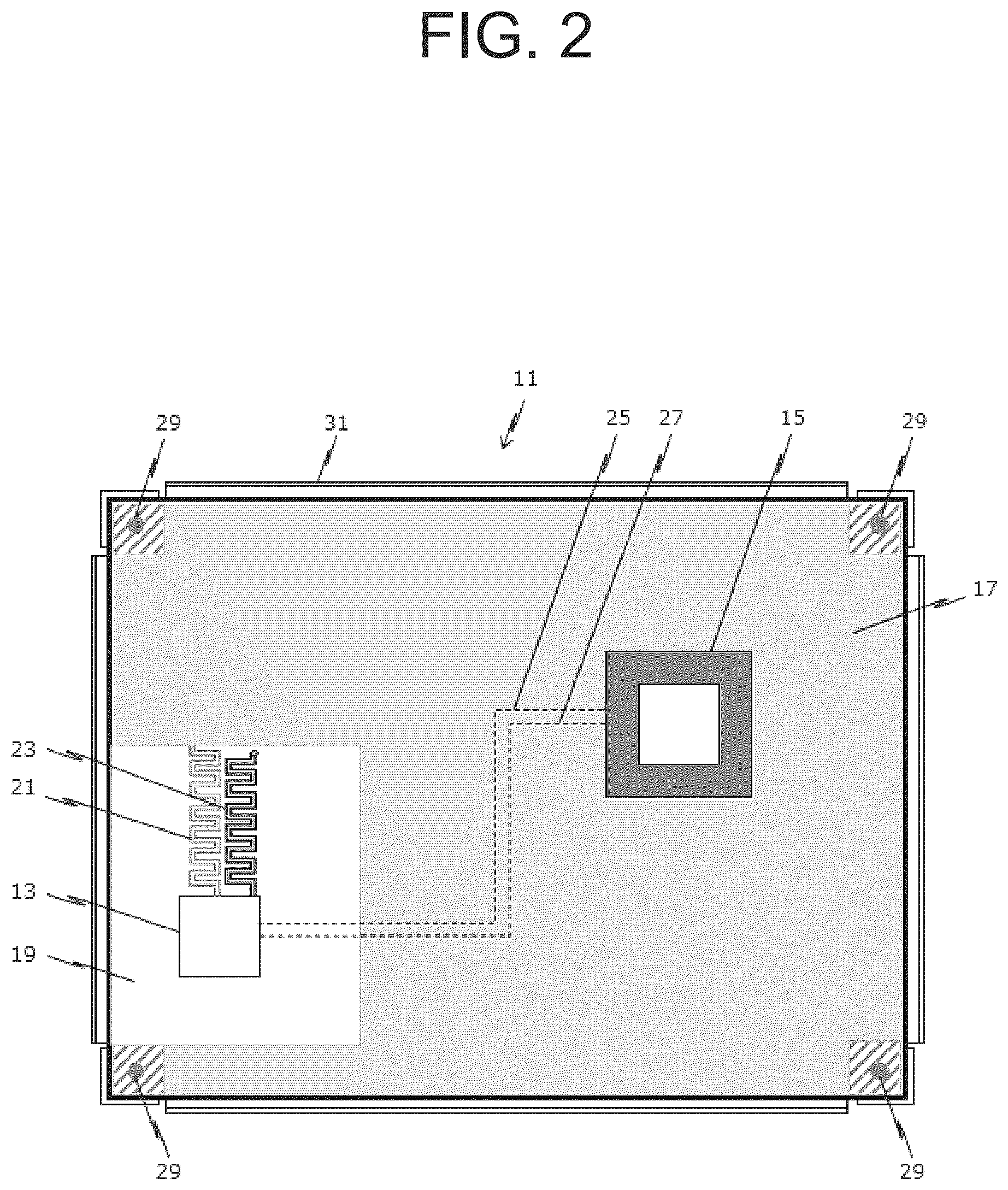 Patent US12366485 Figure 2 – Electronic circuit with temperature detection element