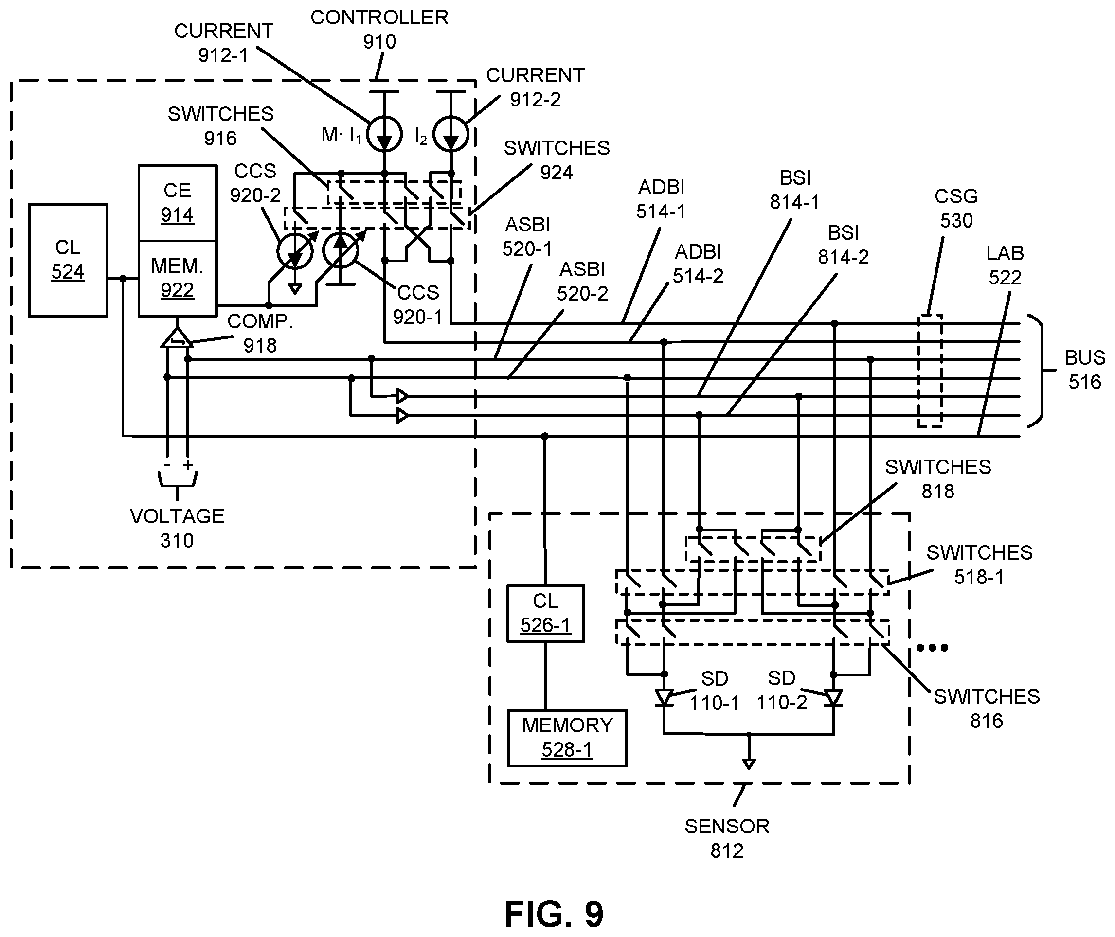 Patent US12366486 Figure 8 – Multi-sensing PTAT for multiple-location temperature sensing
