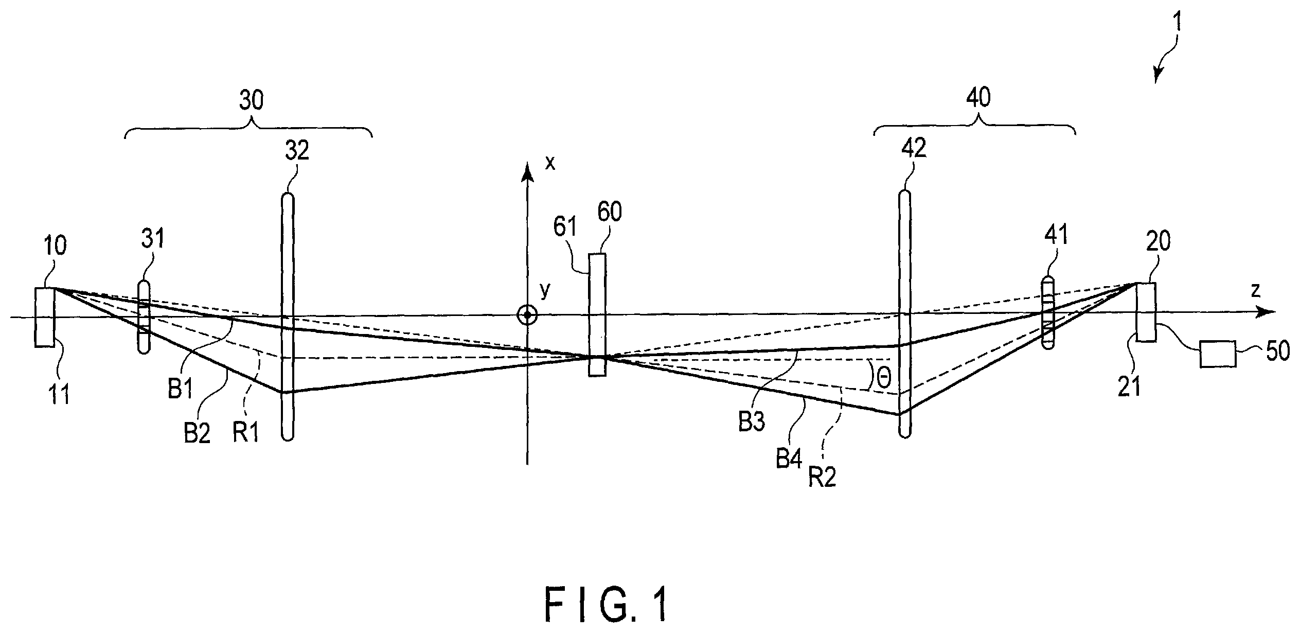 Patent US12366526 Figure 1 – Optical test apparatus and optical test method