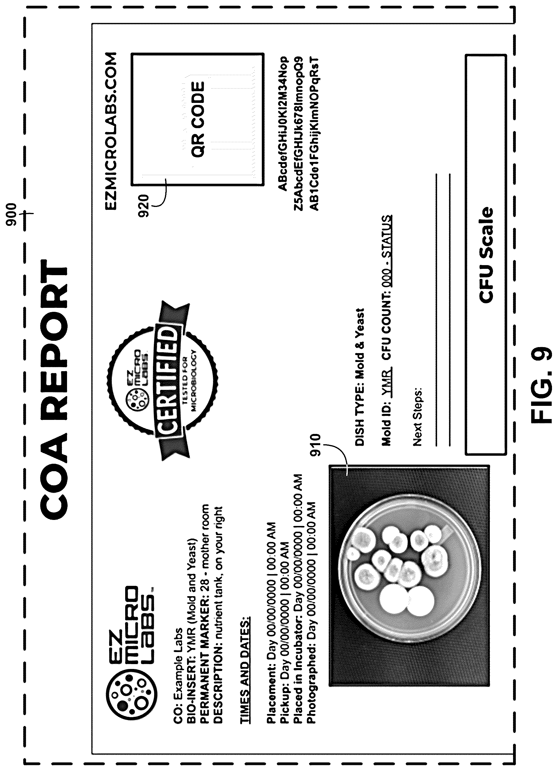 Patent US12366529 Figure 9 – Organic plant material microbial test kit devices and processing method