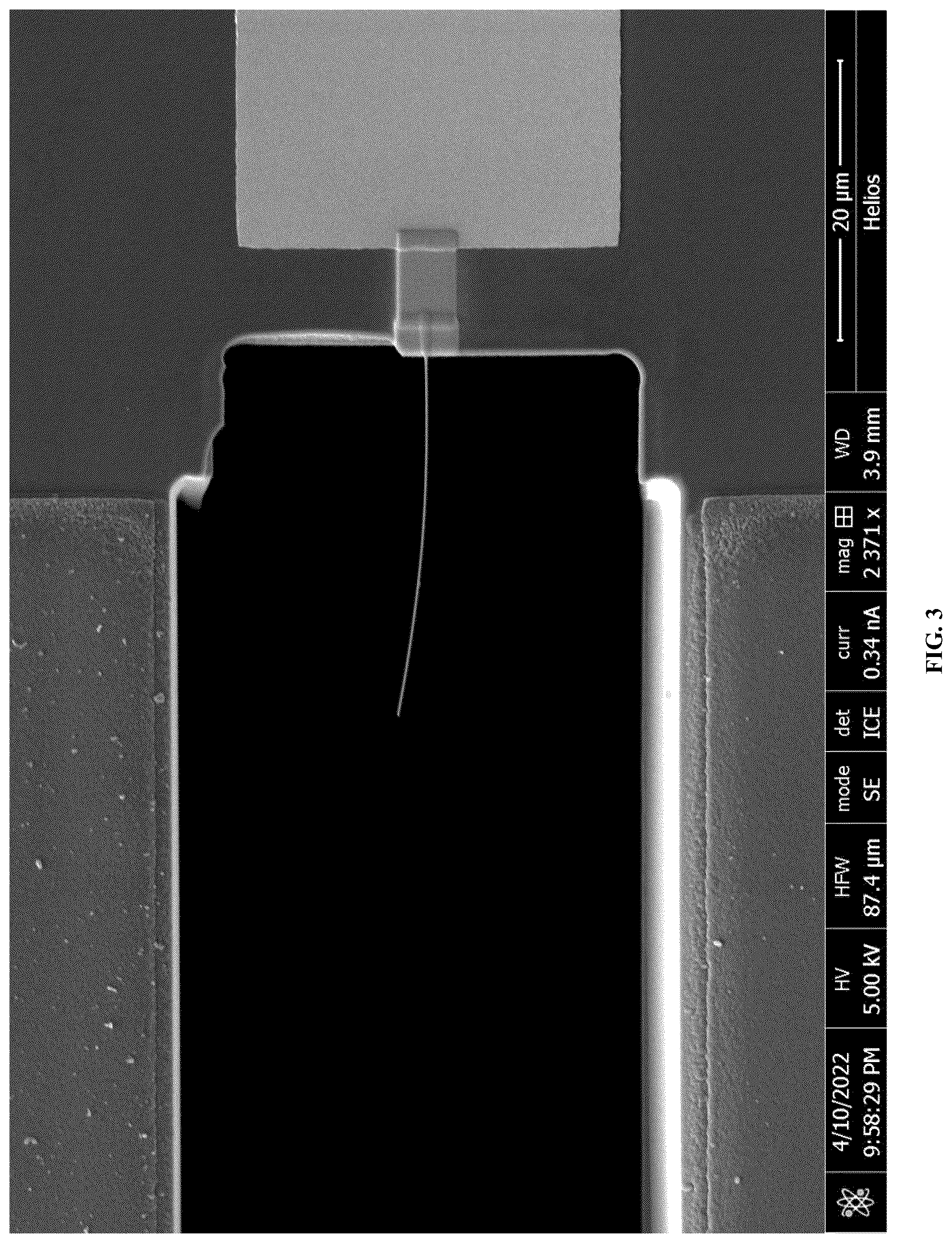 Patent US12366540 Figure 2 – Device and method for measuring correlation between fatigue performance and microstructure of one-dimensional (1D) nanomaterial in situ in transmission electron microscope (TEM)