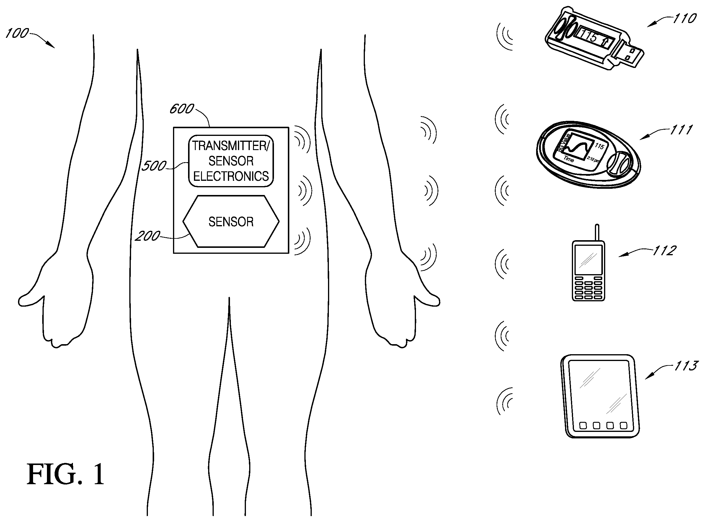Patent US12366548 Figure 1 – Analyte sensor