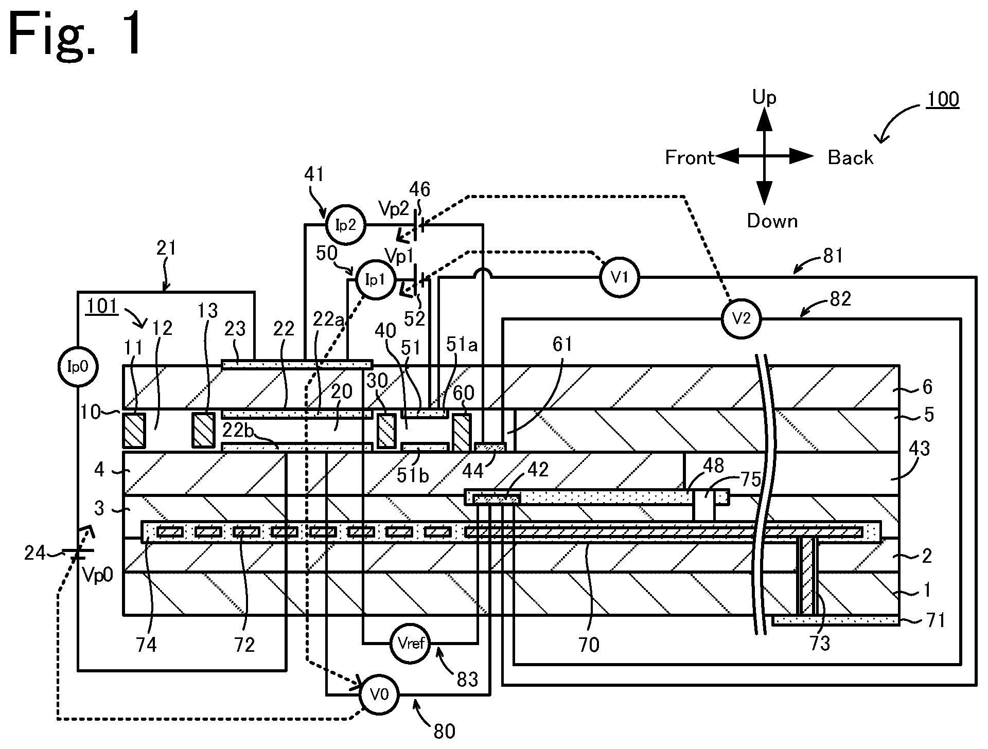 Patent US12366550 Figure 1 – Gas sensor