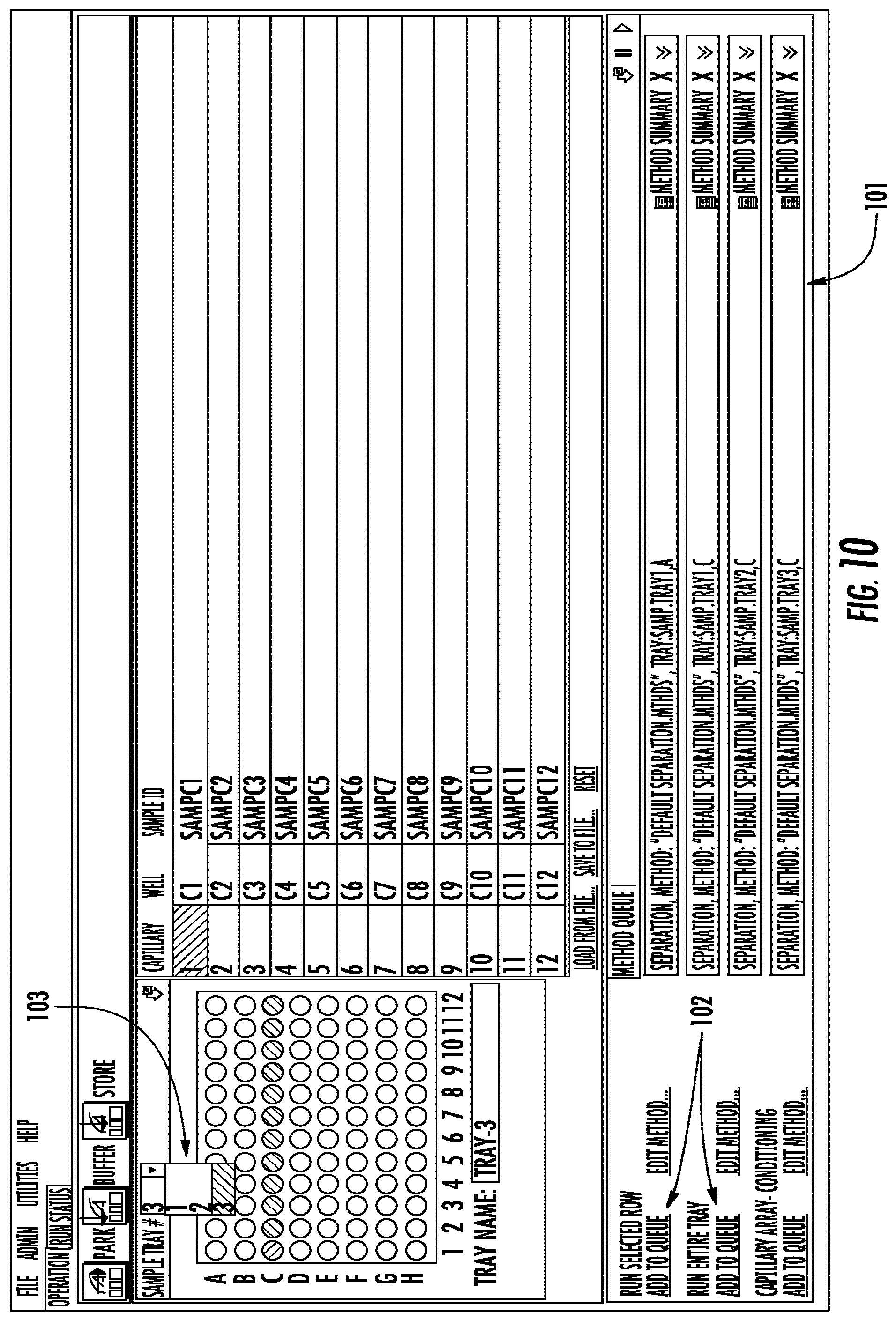 Patent US12366551 Figure 10 – Capillary electrophoresis system