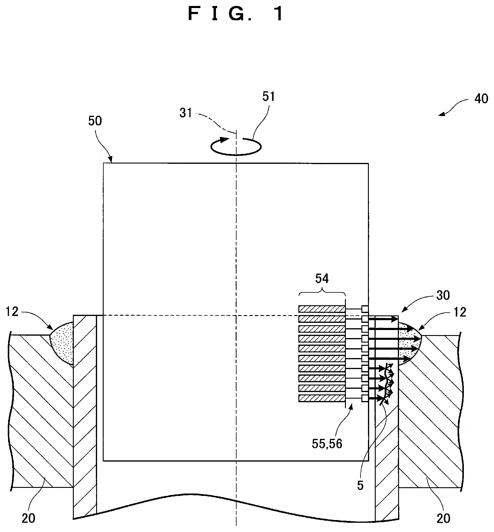 Patent US12366556 — Ultrasonic testing method and ultrasonic testing device — Figure 1
