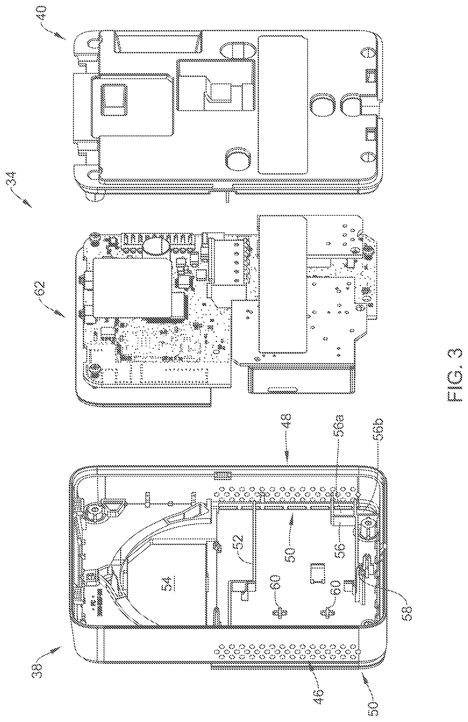 Patent US12366564 Figure 3 – Wall mountable sensor module with improved IAQ sensor response time