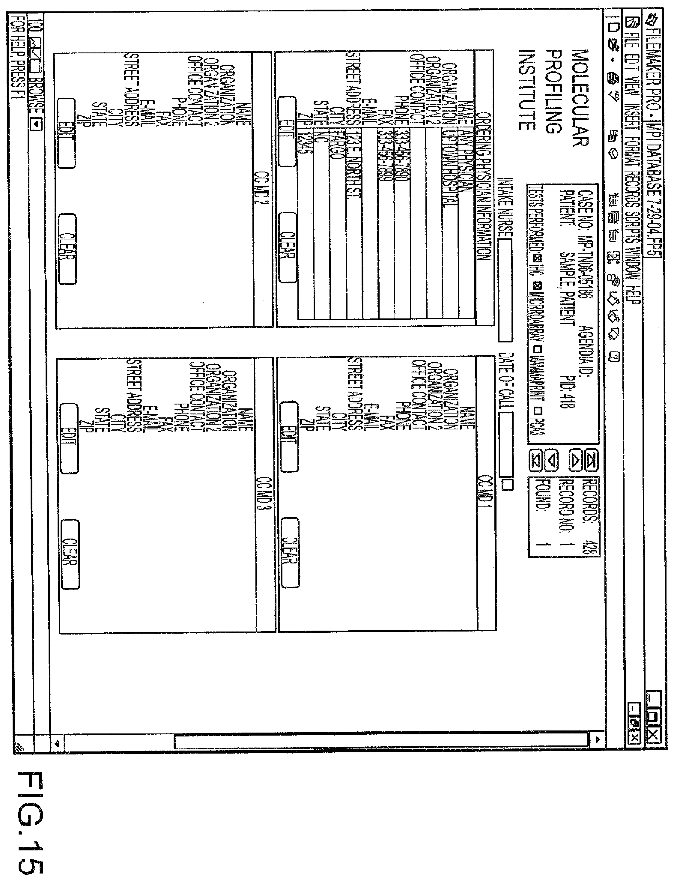 Patent US12366585 Figure 18 – Molecular profiling of tumors