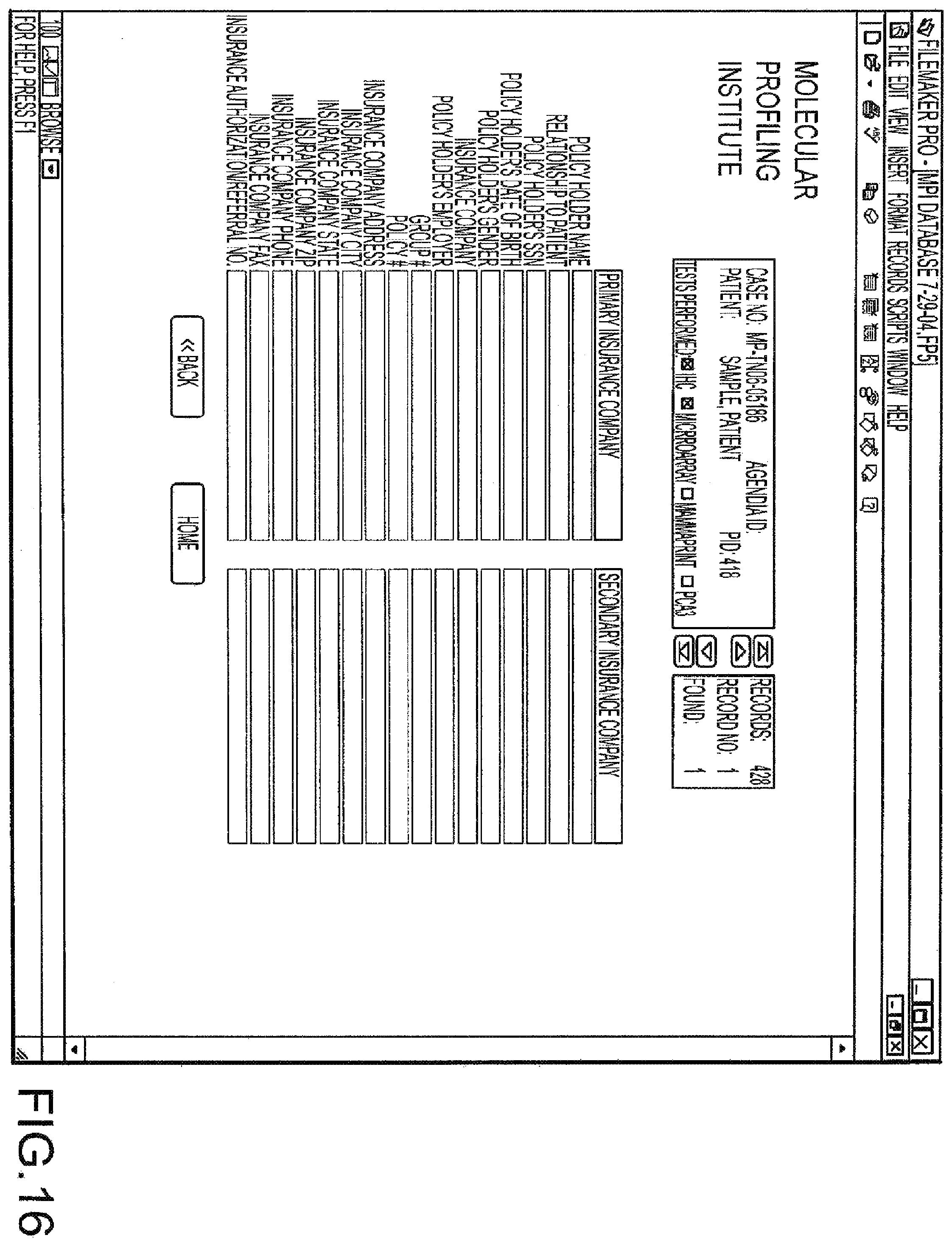 Patent US12366585 Figure 19 – Molecular profiling of tumors