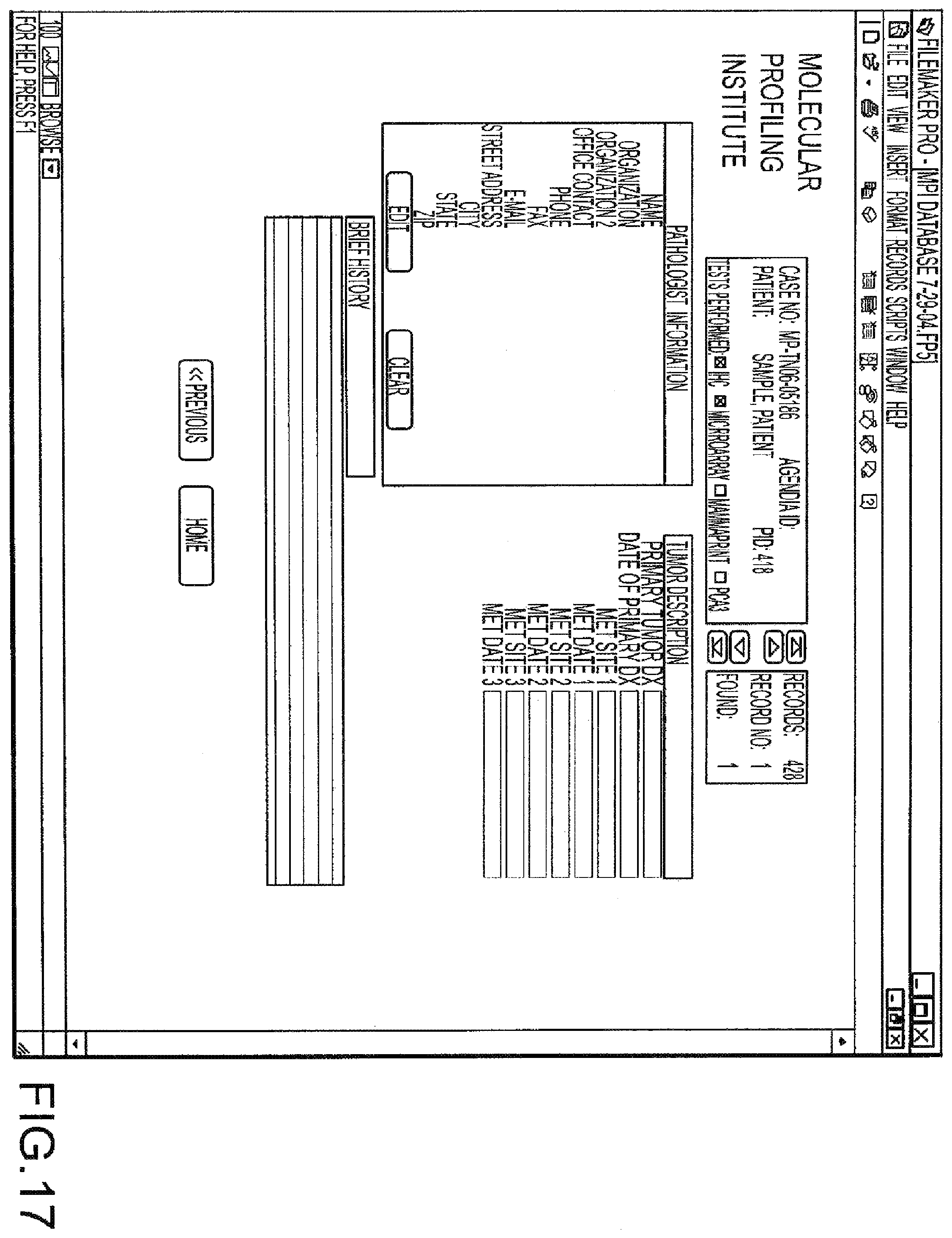 Patent US12366585 Figure 20 – Molecular profiling of tumors