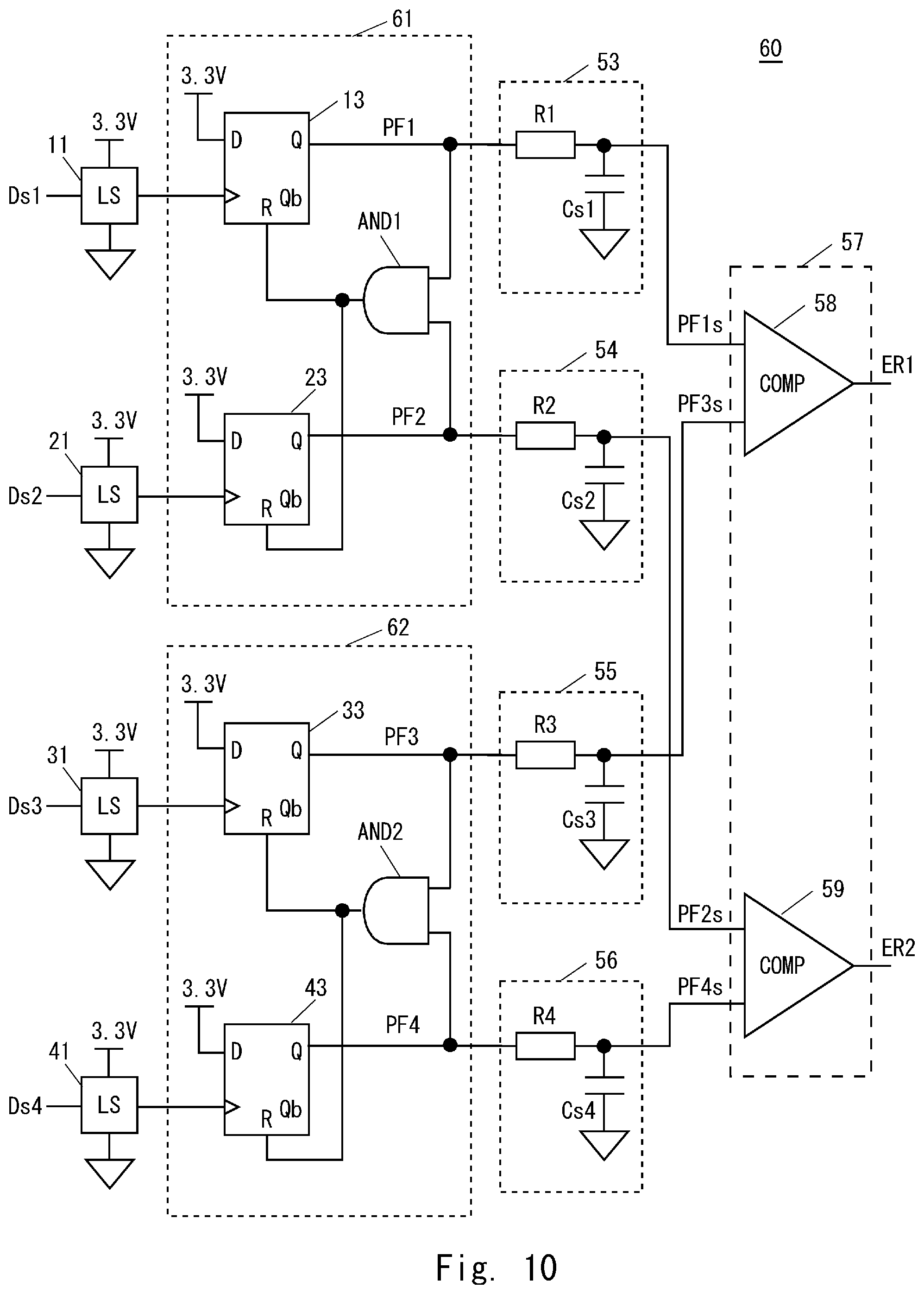 Patent US12366596 Figure 10 – Fault detection circuit