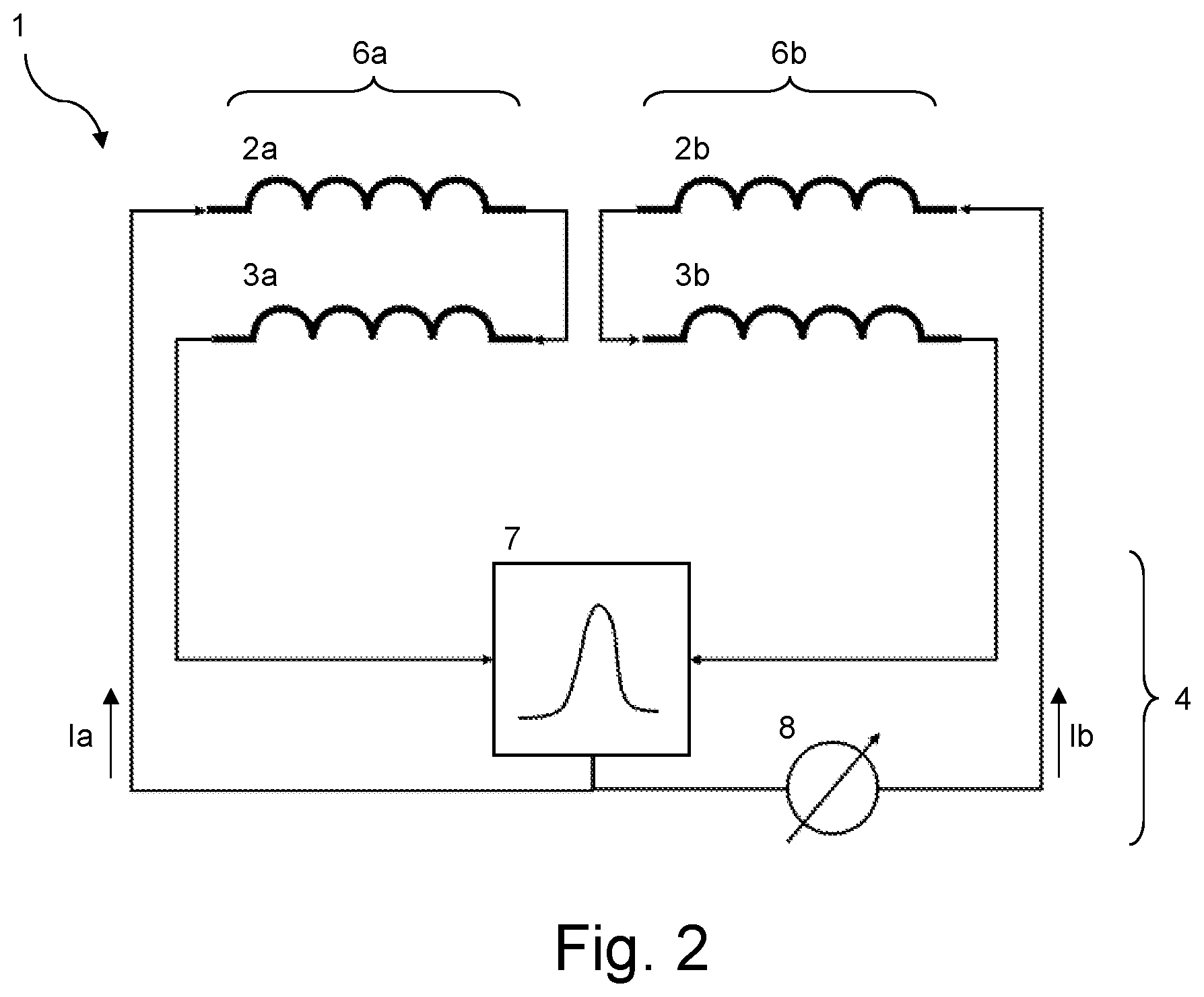 Patent US12366620 Figure 2 – Split self-shielded gradient coil system, with power supply system for individually adjusting currents of sub-coil groups
