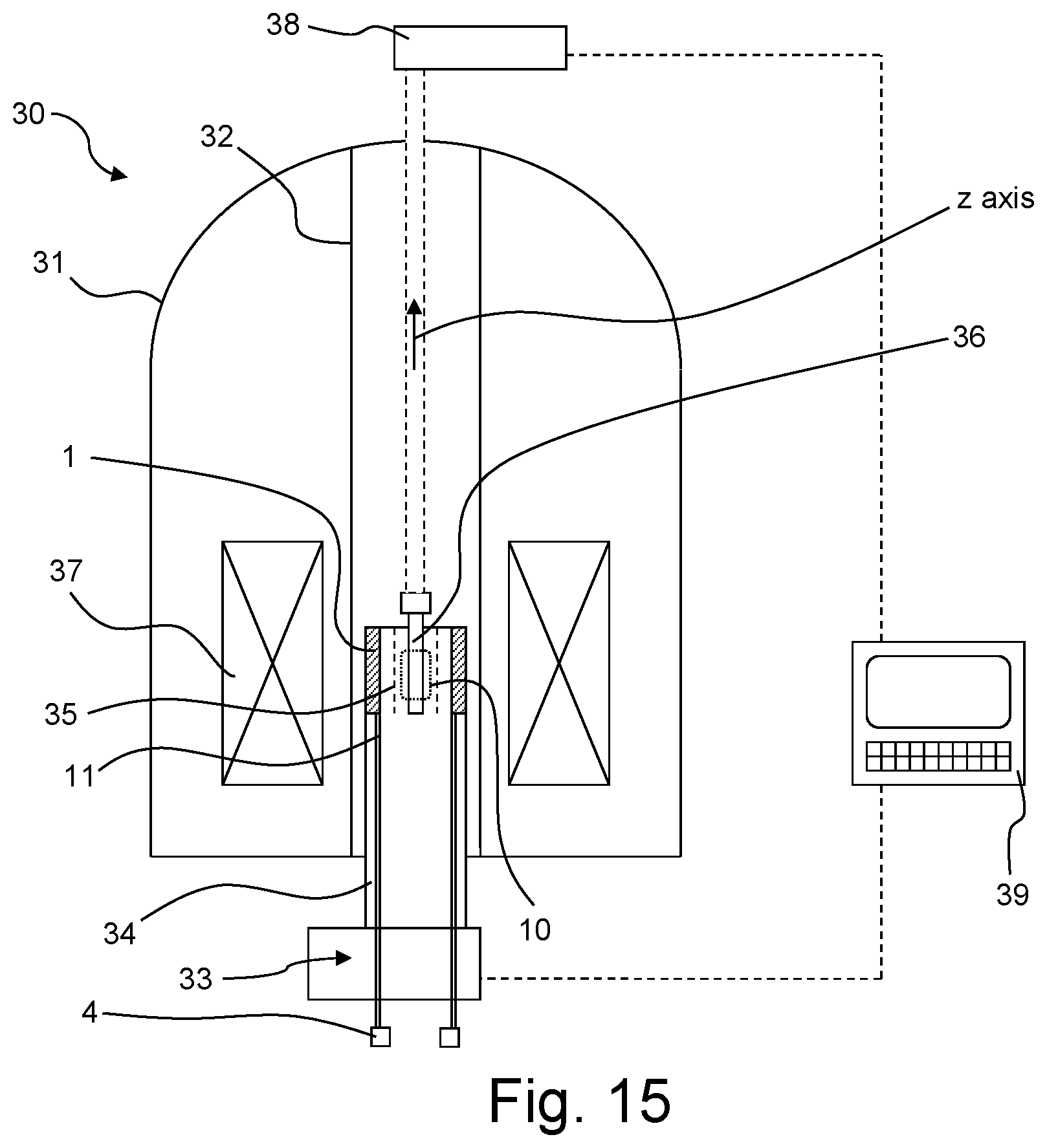 Patent US12366620 Figure 13 – Split self-shielded gradient coil system, with power supply system for individually adjusting currents of sub-coil groups