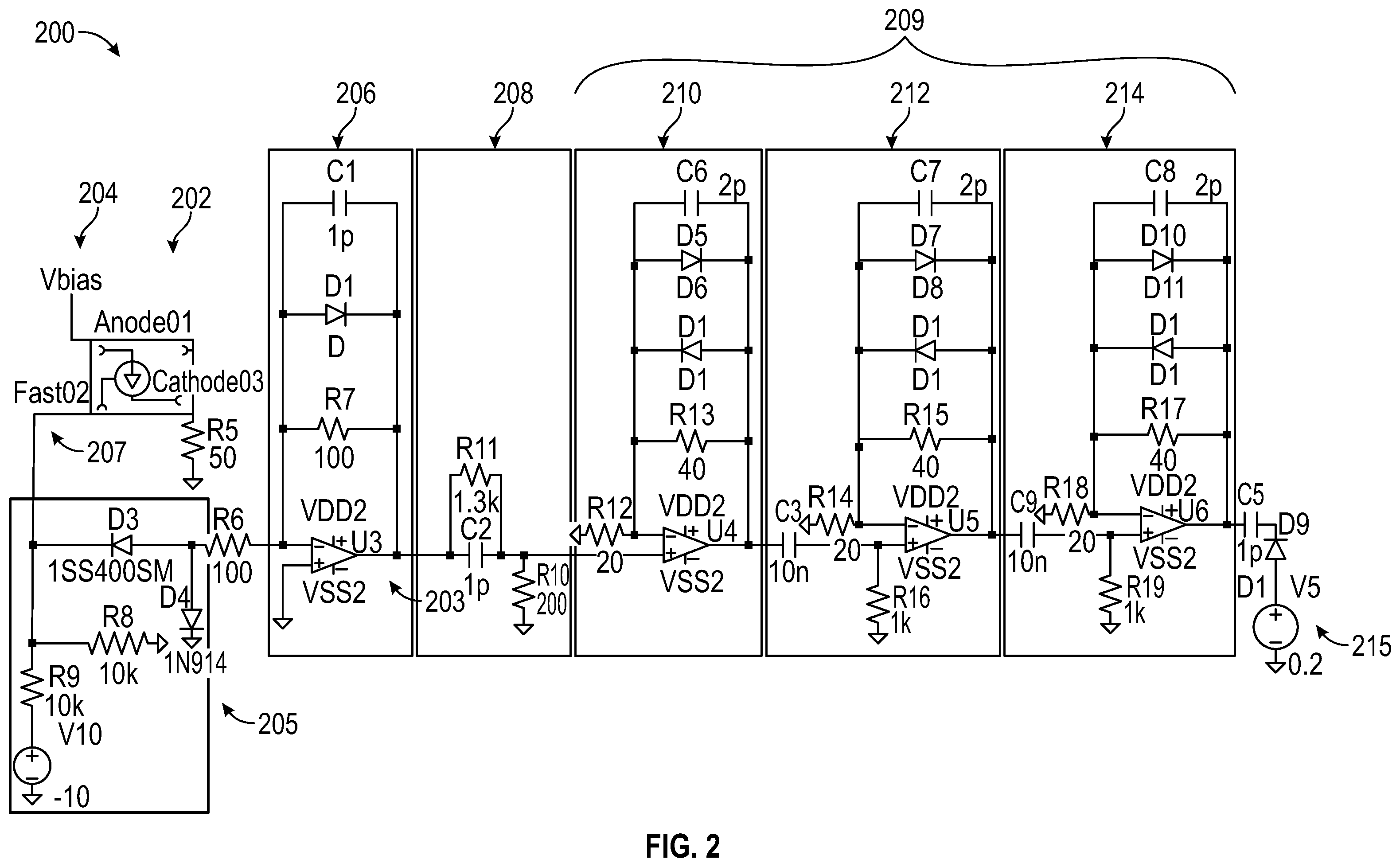 Patent US12366639 Figure 2 – Systems and methods for light detection in LIDAR systems