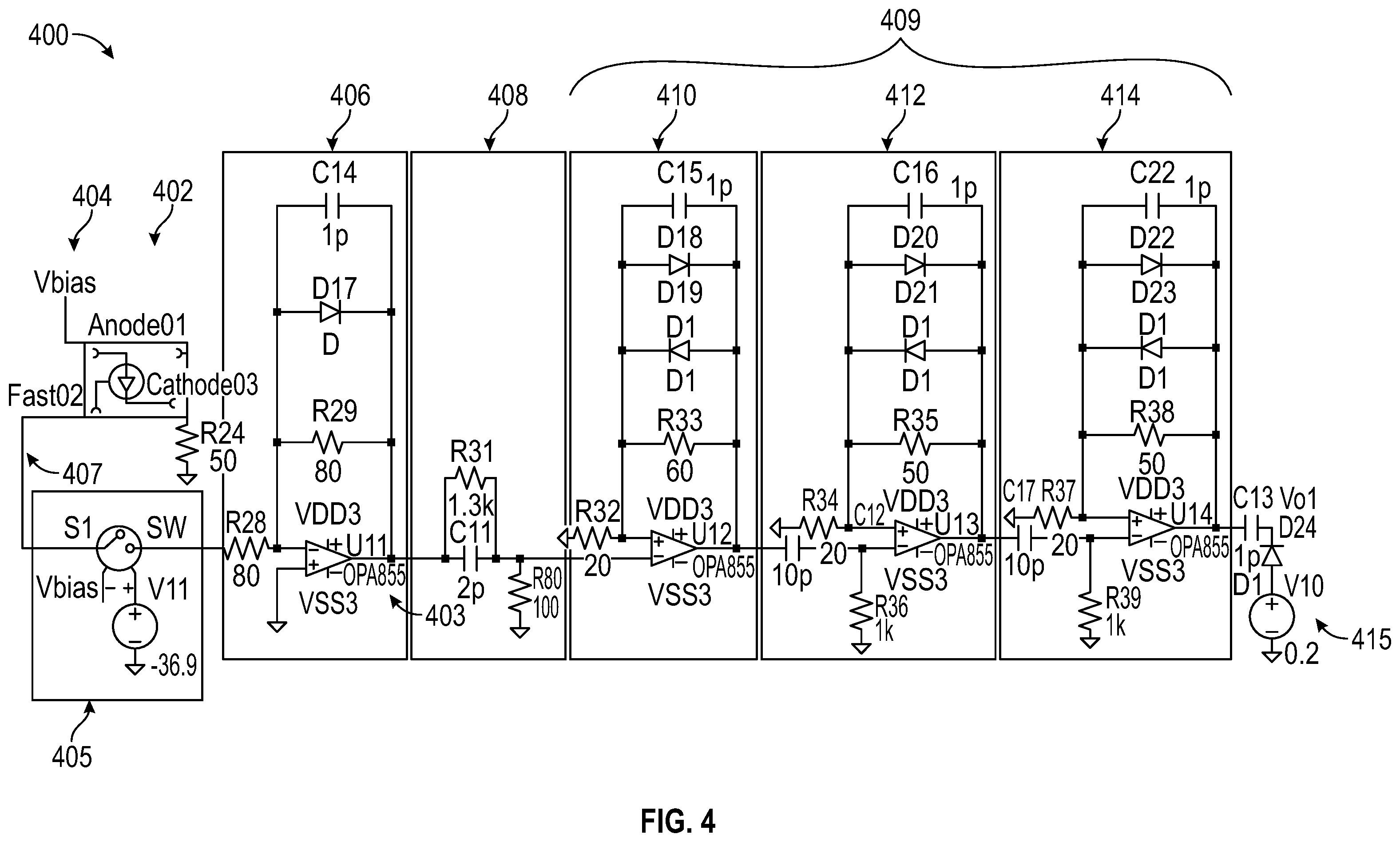 Patent US12366639 Figure 4 – Systems and methods for light detection in LIDAR systems