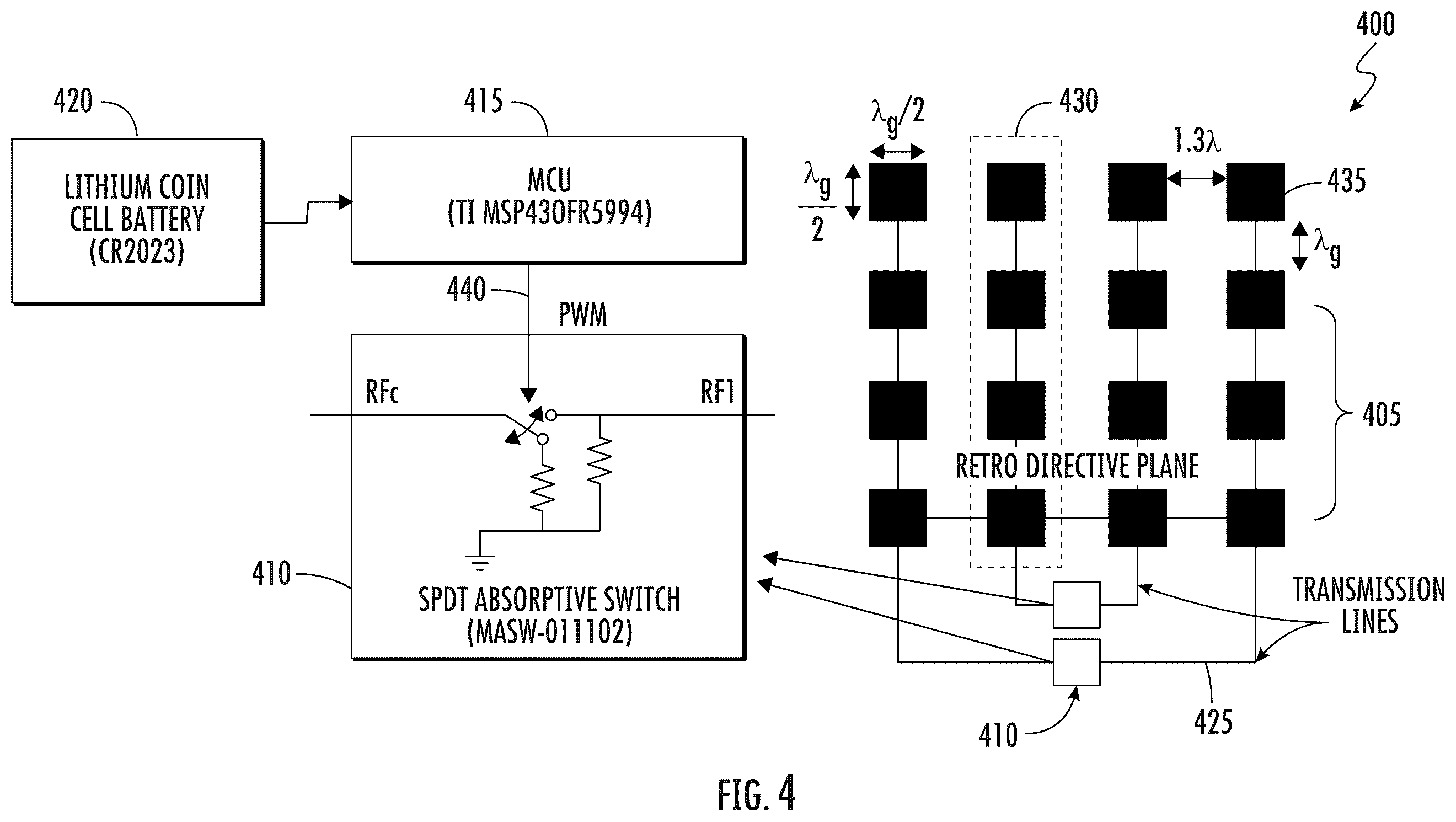 Patent US12366649 Figure 3 – Methods, systems, and low power retro-directive RF tags for localization