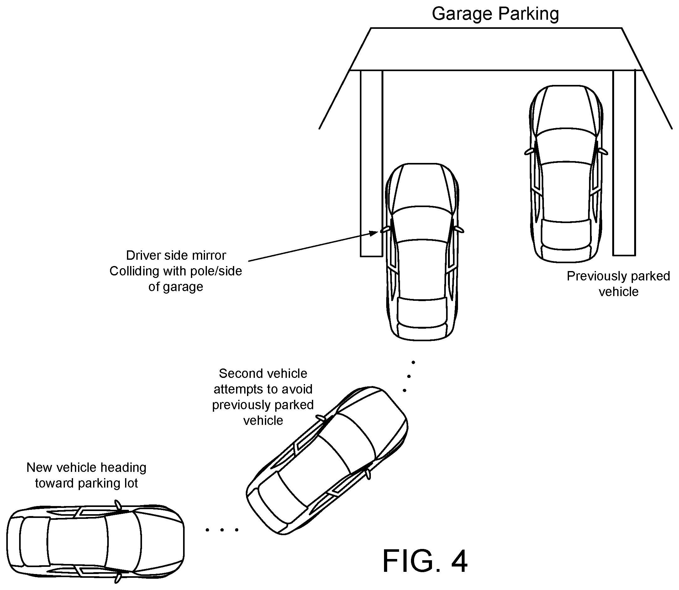 Patent US12366653 Figure 4 – Radar-based vehicular exterior mirror collision avoidance system