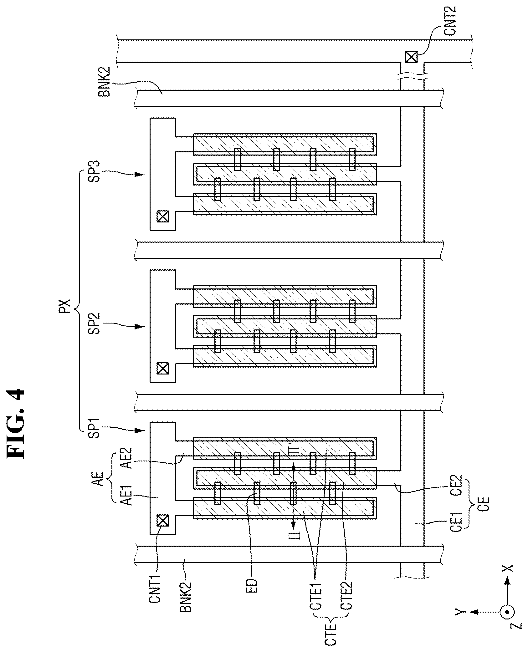 Patent US12366684 Figure 4 – Tiled display device