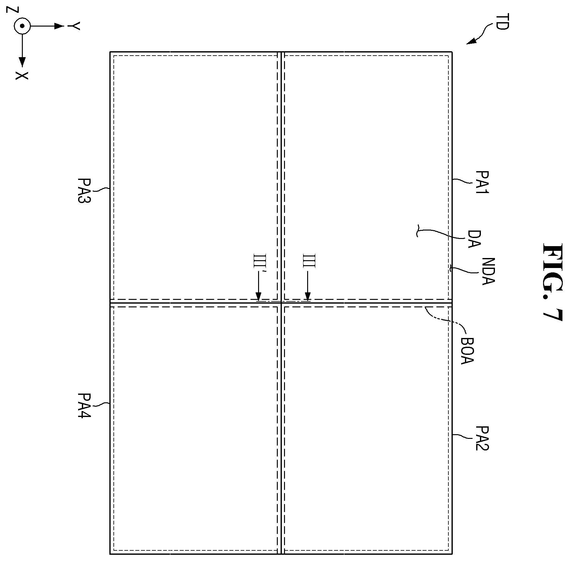 Patent US12366684 Figure 7 – Tiled display device