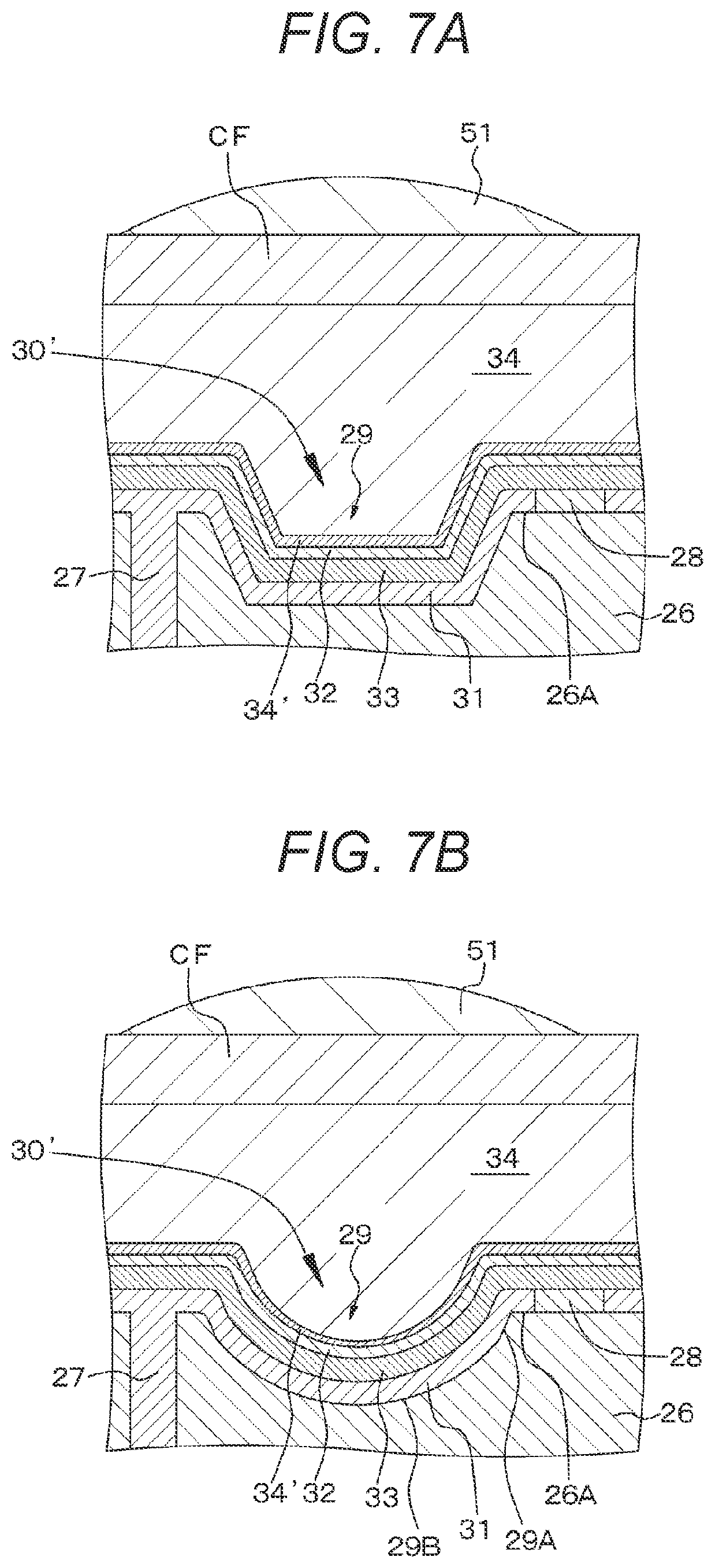 Patent US12366685 Figure 7 – Light emitting element, display device, and method for manufacturing display device
