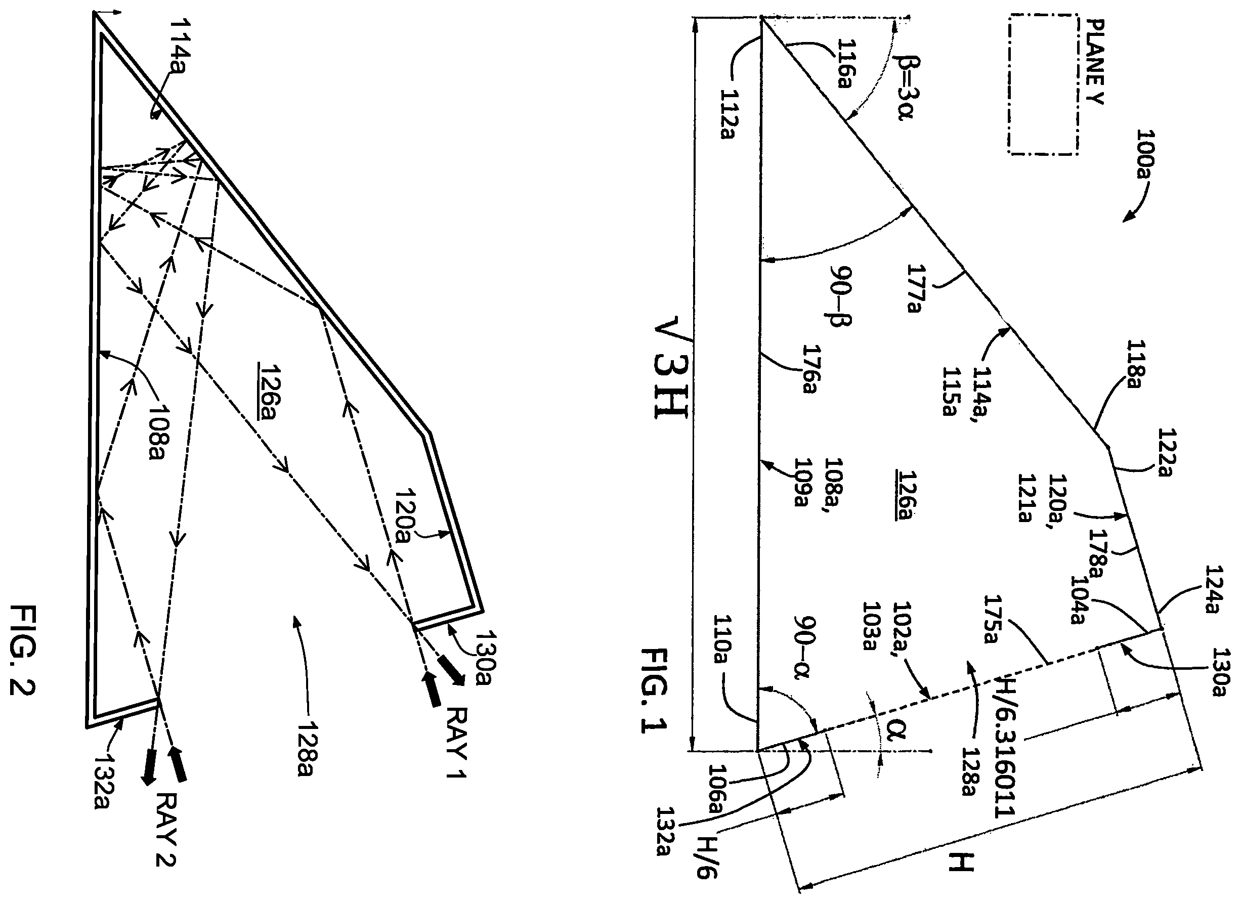 Patent US12366688 Figure 1 – Prime polygon reflectors and methods of use