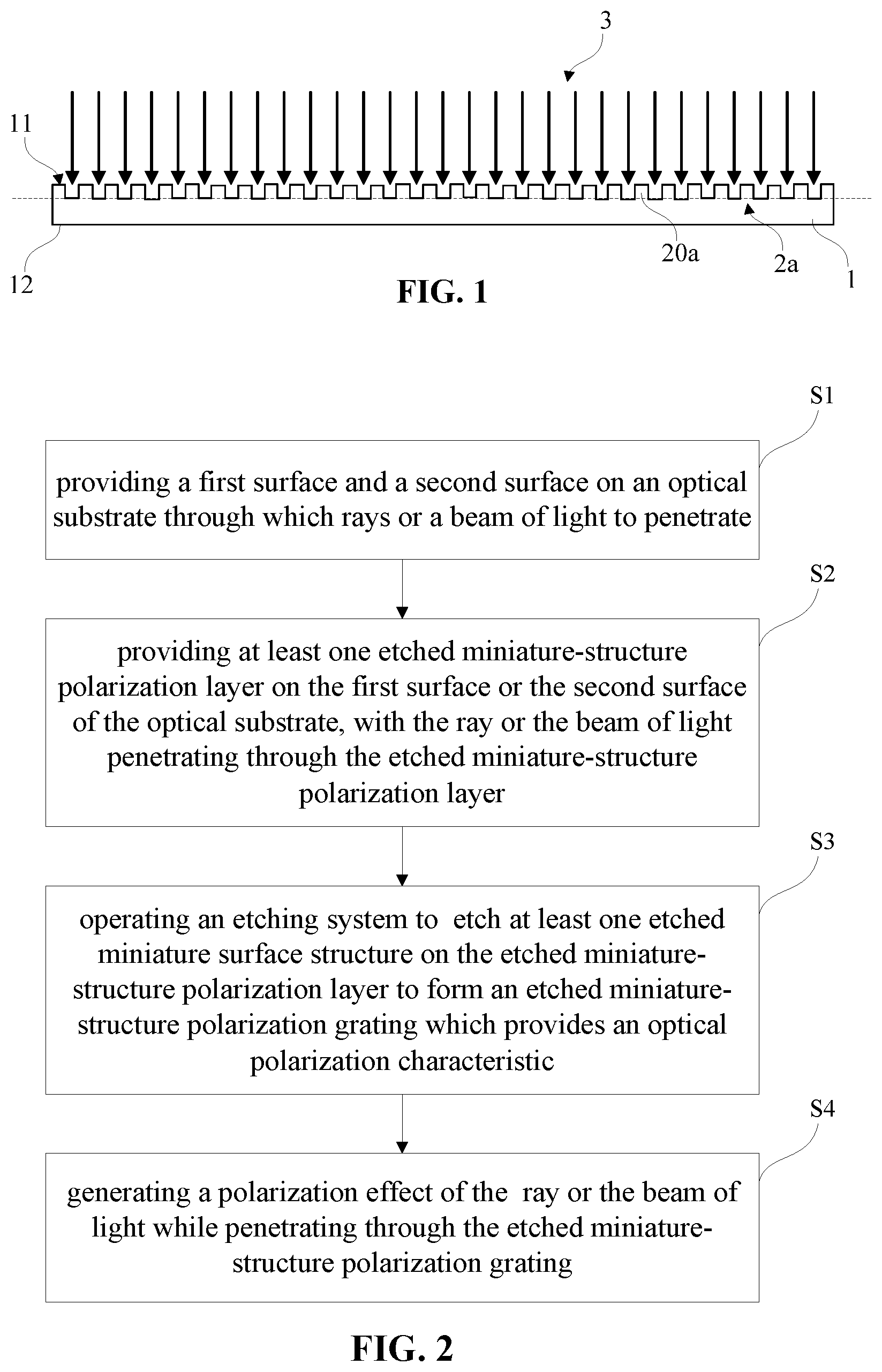 Patent US12366689 Figure 1 – Optical lens device having an etched polarization miniature structure and method thereof