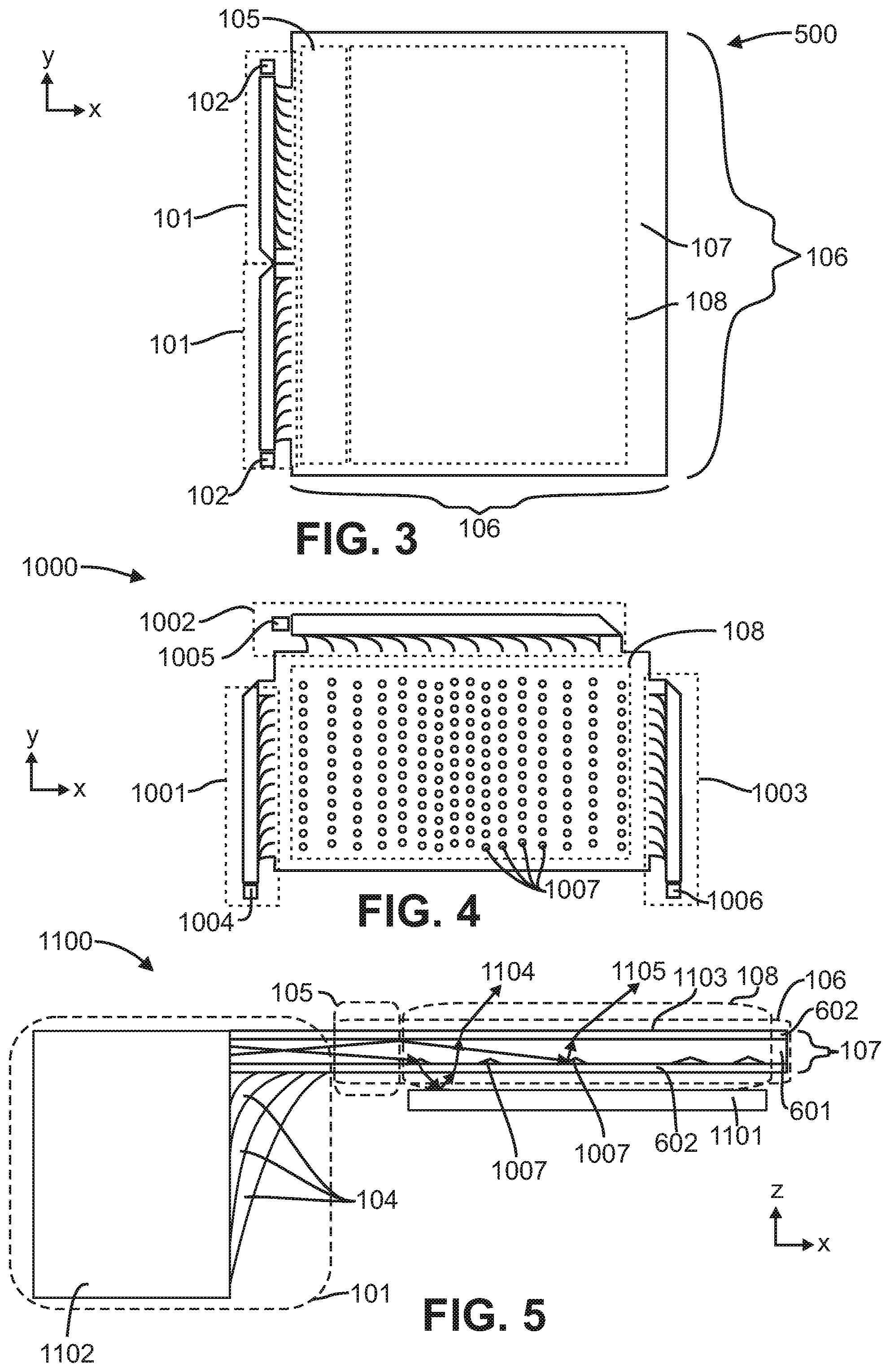 Patent US12366698 Figure 2 – Light emitting device including a light absorbing cladding region on edges of a core layer of a film-based lightguide