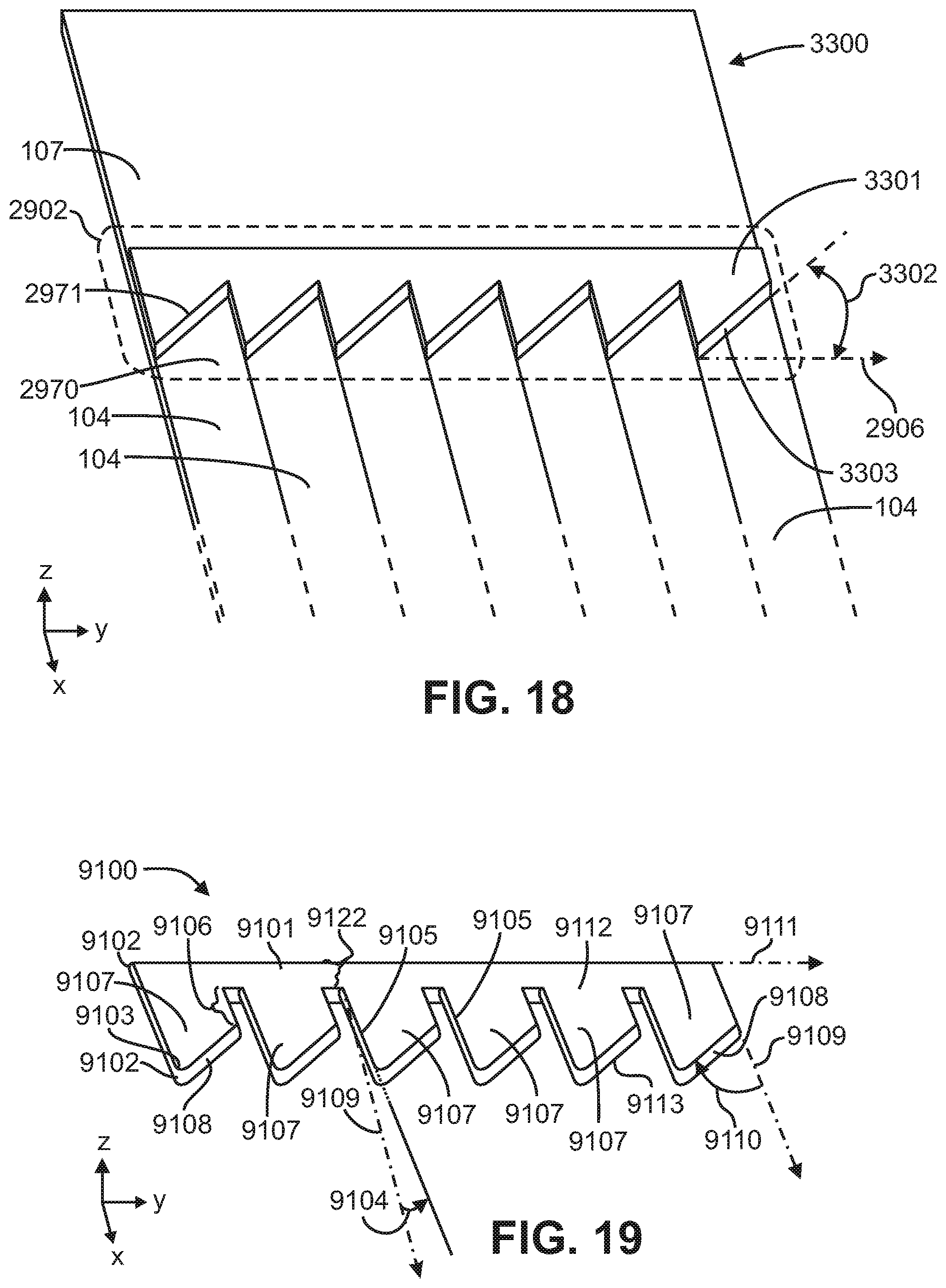 Patent US12366698 Figure 7 – Light emitting device including a light absorbing cladding region on edges of a core layer of a film-based lightguide