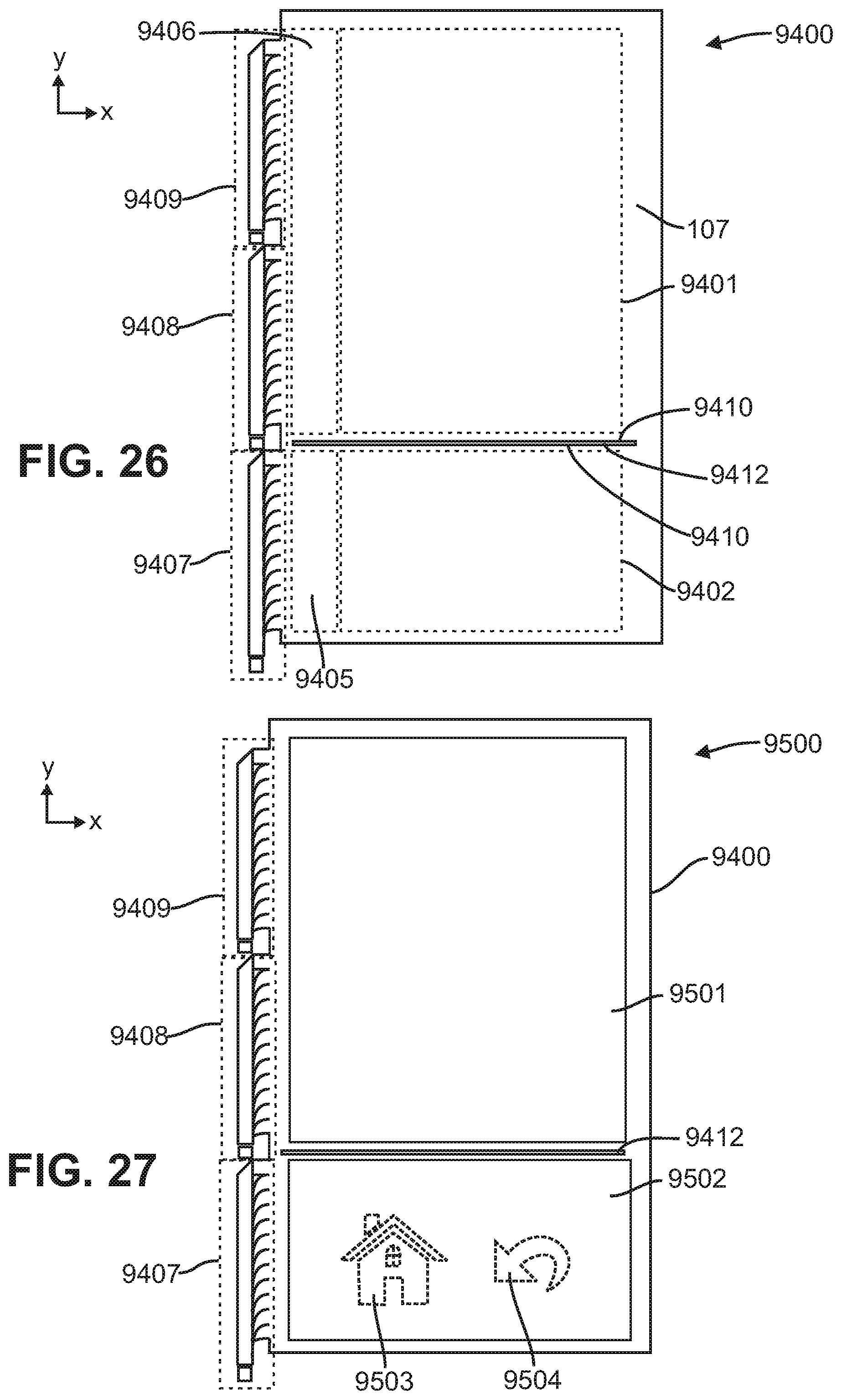 Patent US12366698 Figure 10 – Light emitting device including a light absorbing cladding region on edges of a core layer of a film-based lightguide