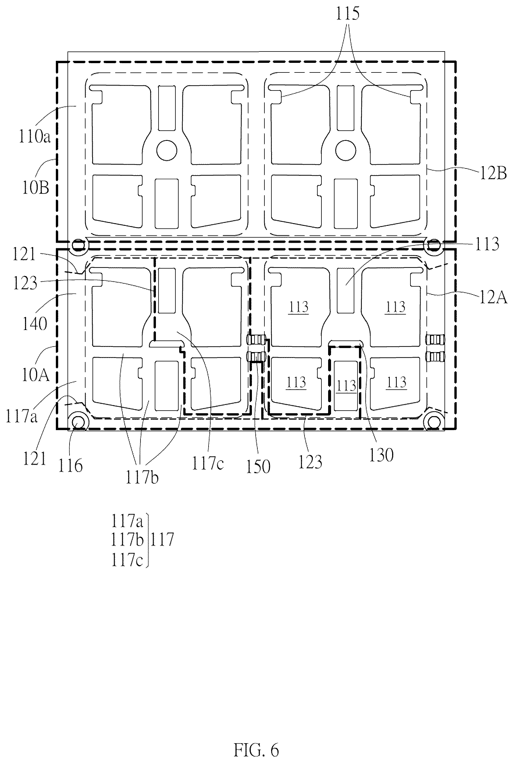 Patent US12366700 Figure 6 – Keyboard with lighting board for backlighting keycap