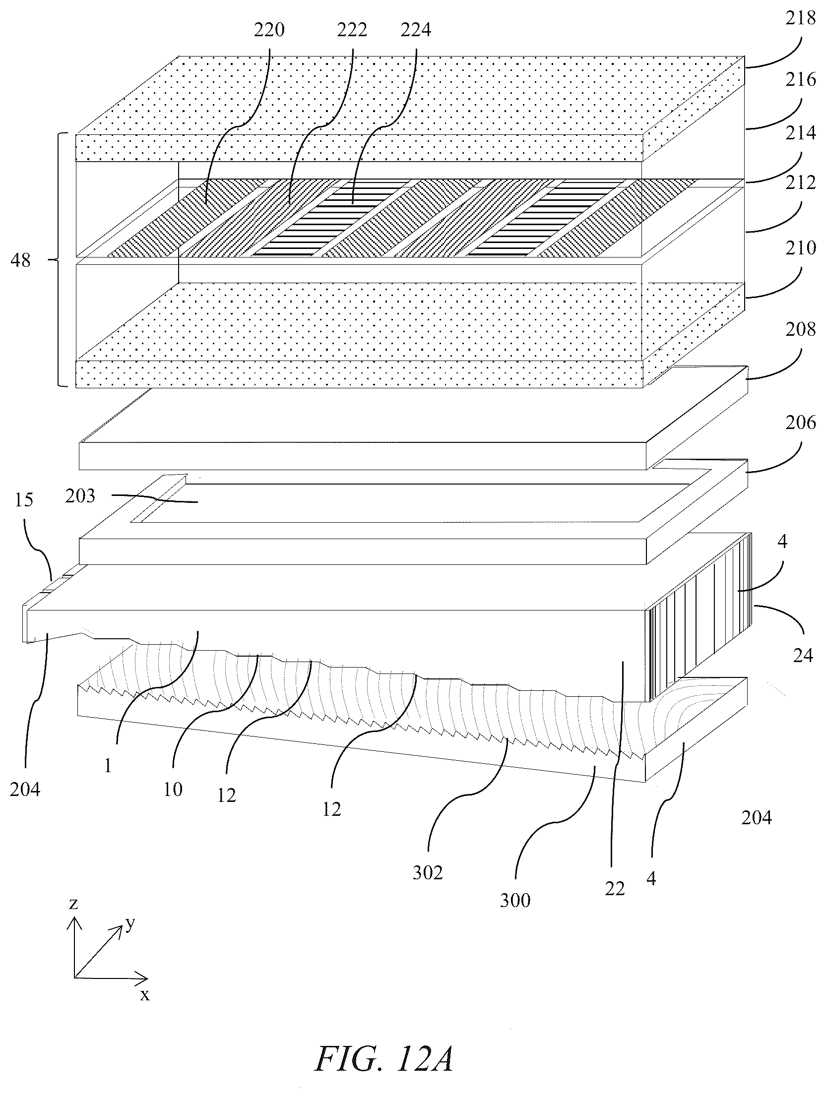 Patent US12366701 Figure 16 – Optical stack for imaging directional backlights