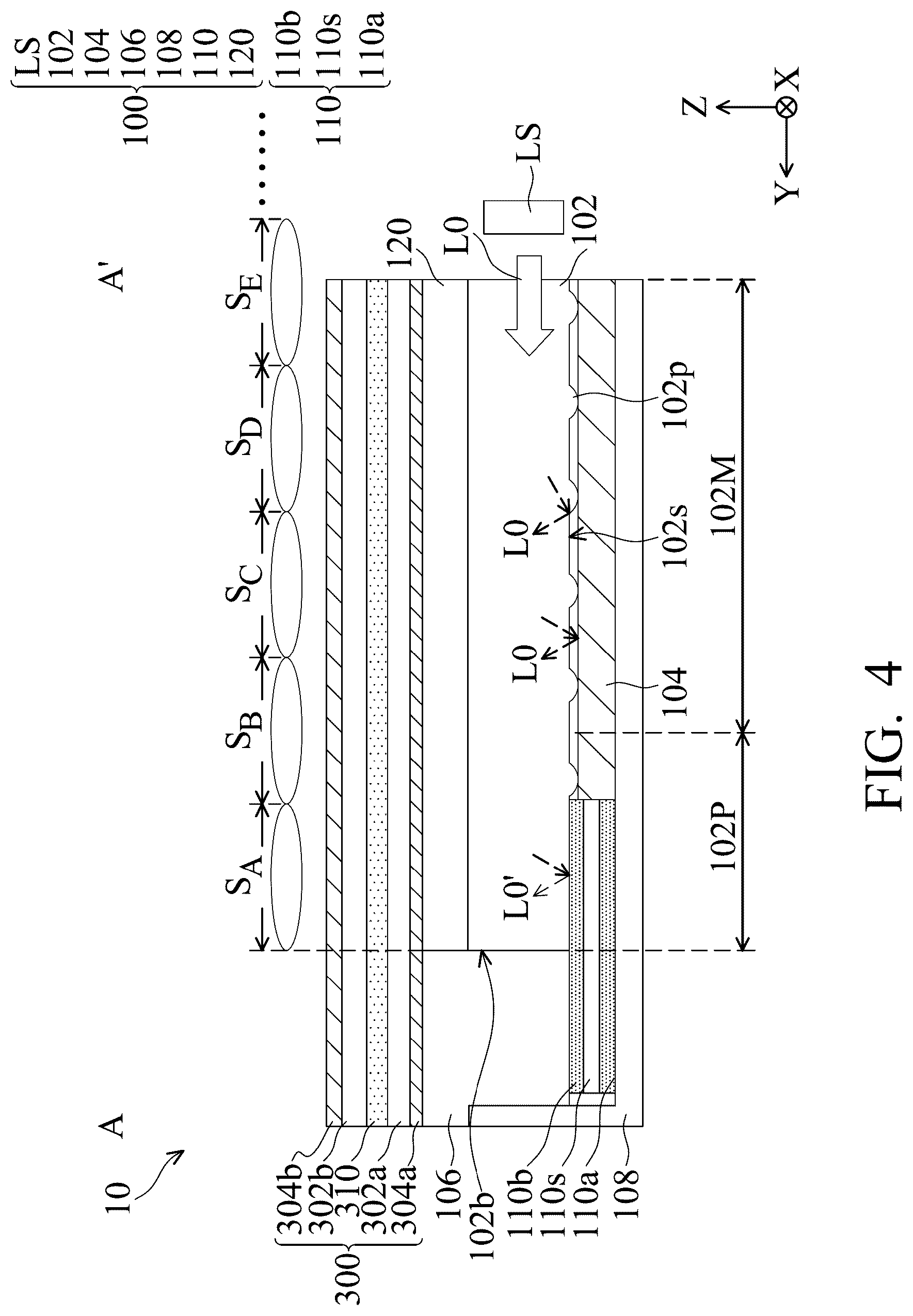 Patent US12366702 Figure 4 – Light-emitting assembly