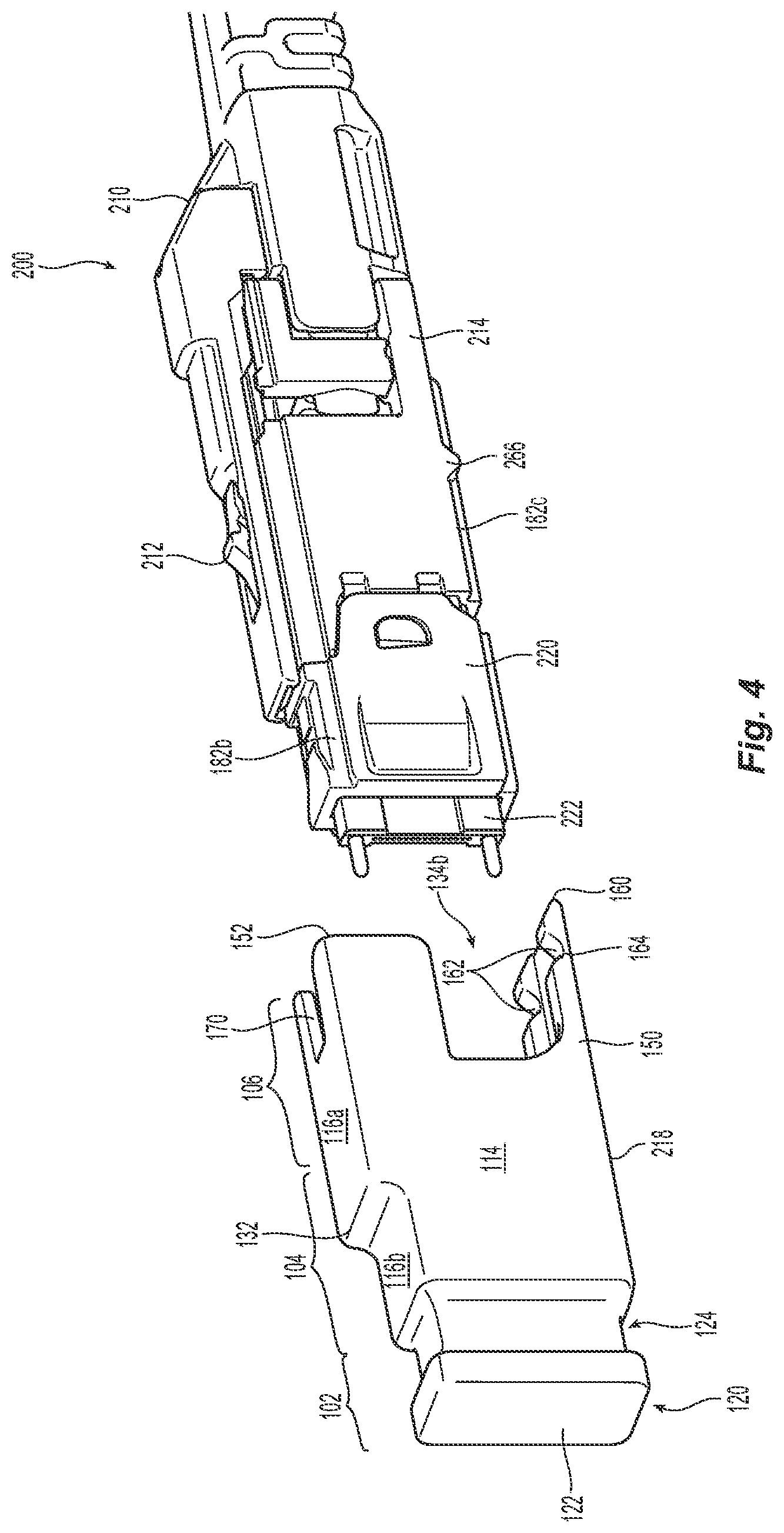 Patent US12366711 Figure 4 – Small form factor fiber optic connector dust cap