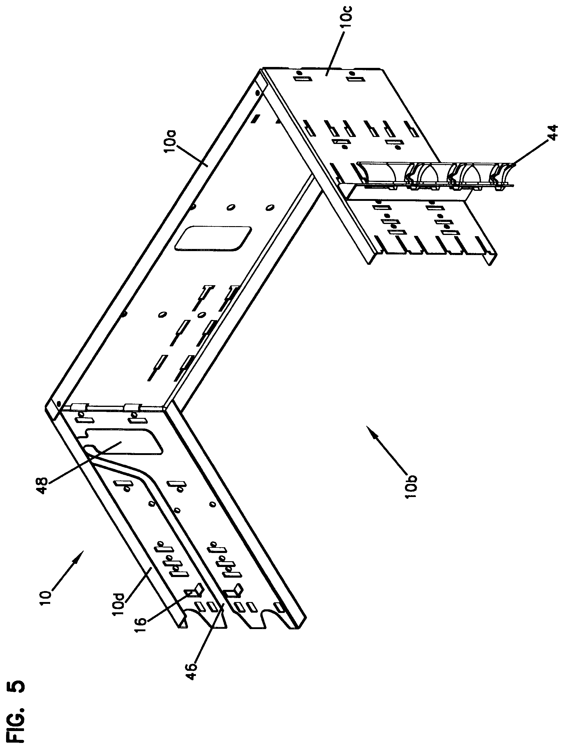 Patent US12366717 Figure 5 – Telecommunications tray assembly