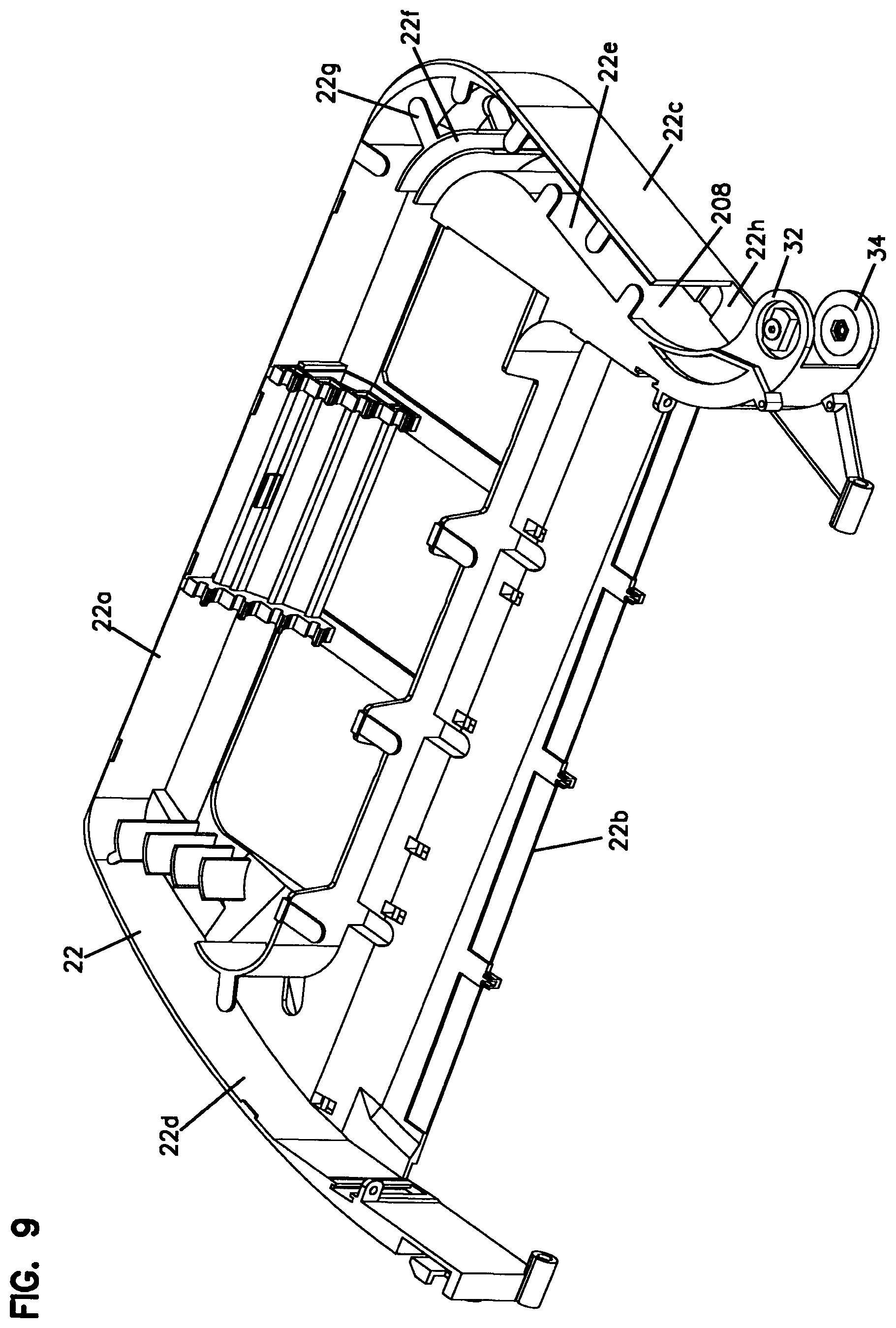 Patent US12366717 Figure 9 – Telecommunications tray assembly