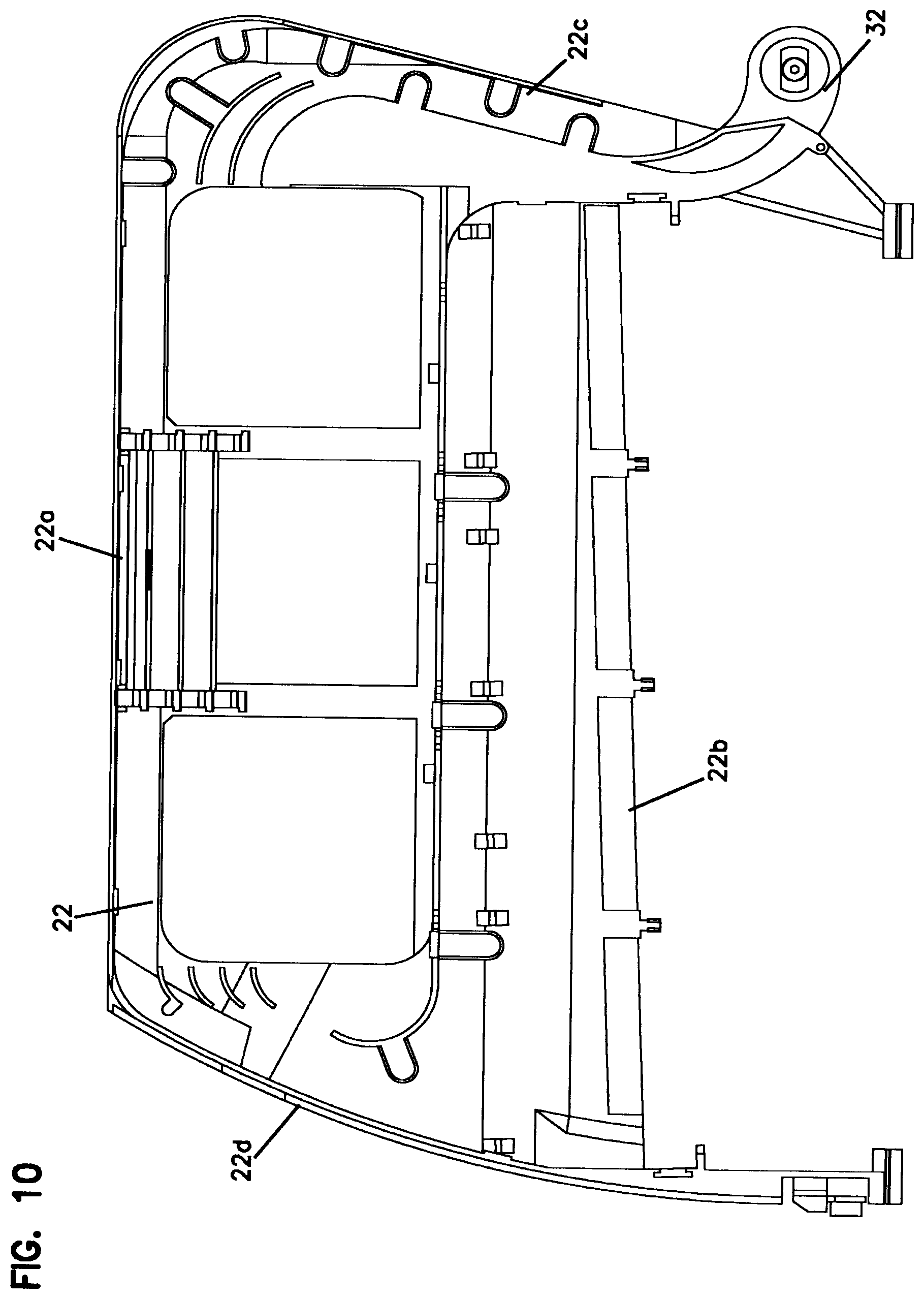 Patent US12366717 Figure 10 – Telecommunications tray assembly
